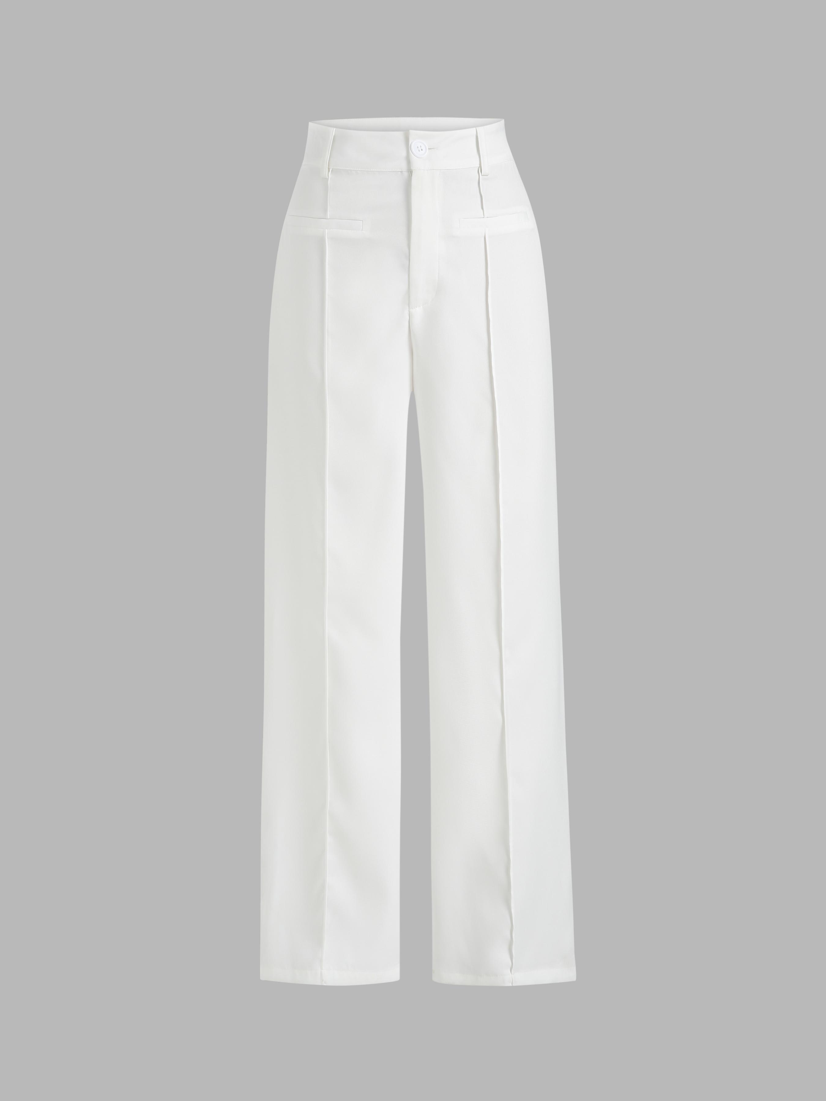 Mid Rise Straight Leg Trousers by CIDER