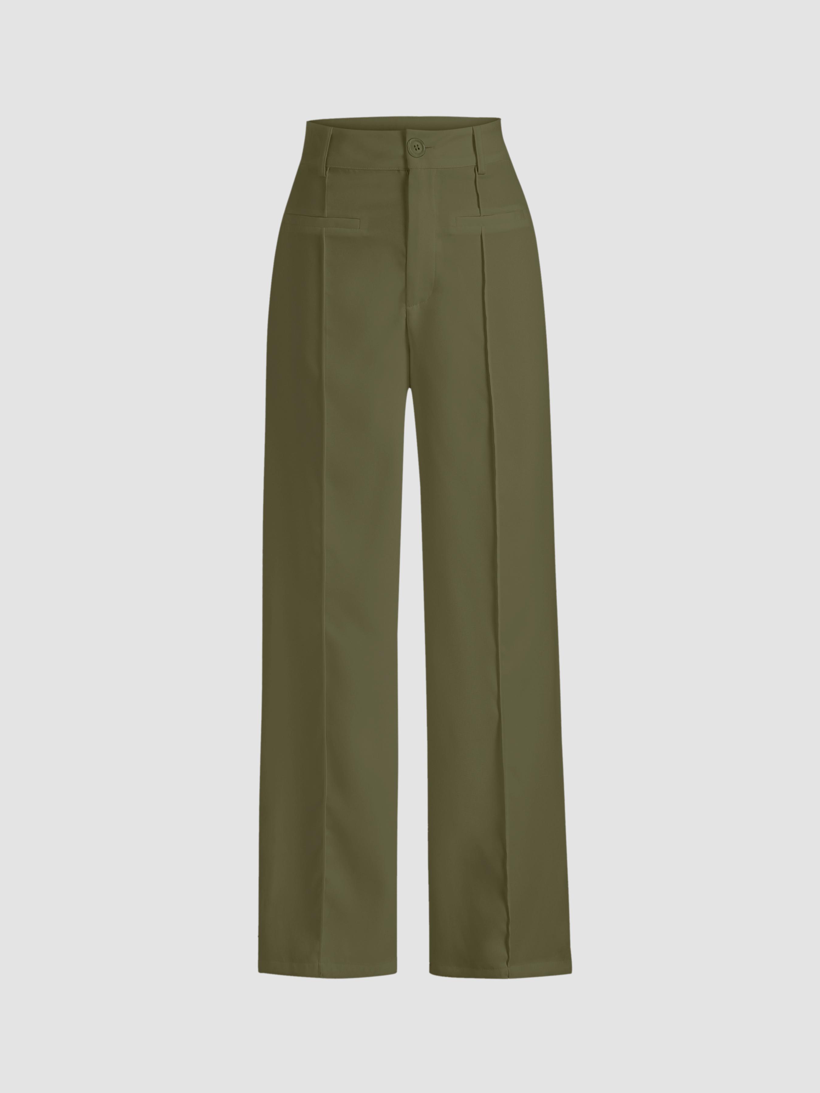 Mid Rise Straight Leg Trousers by CIDER
