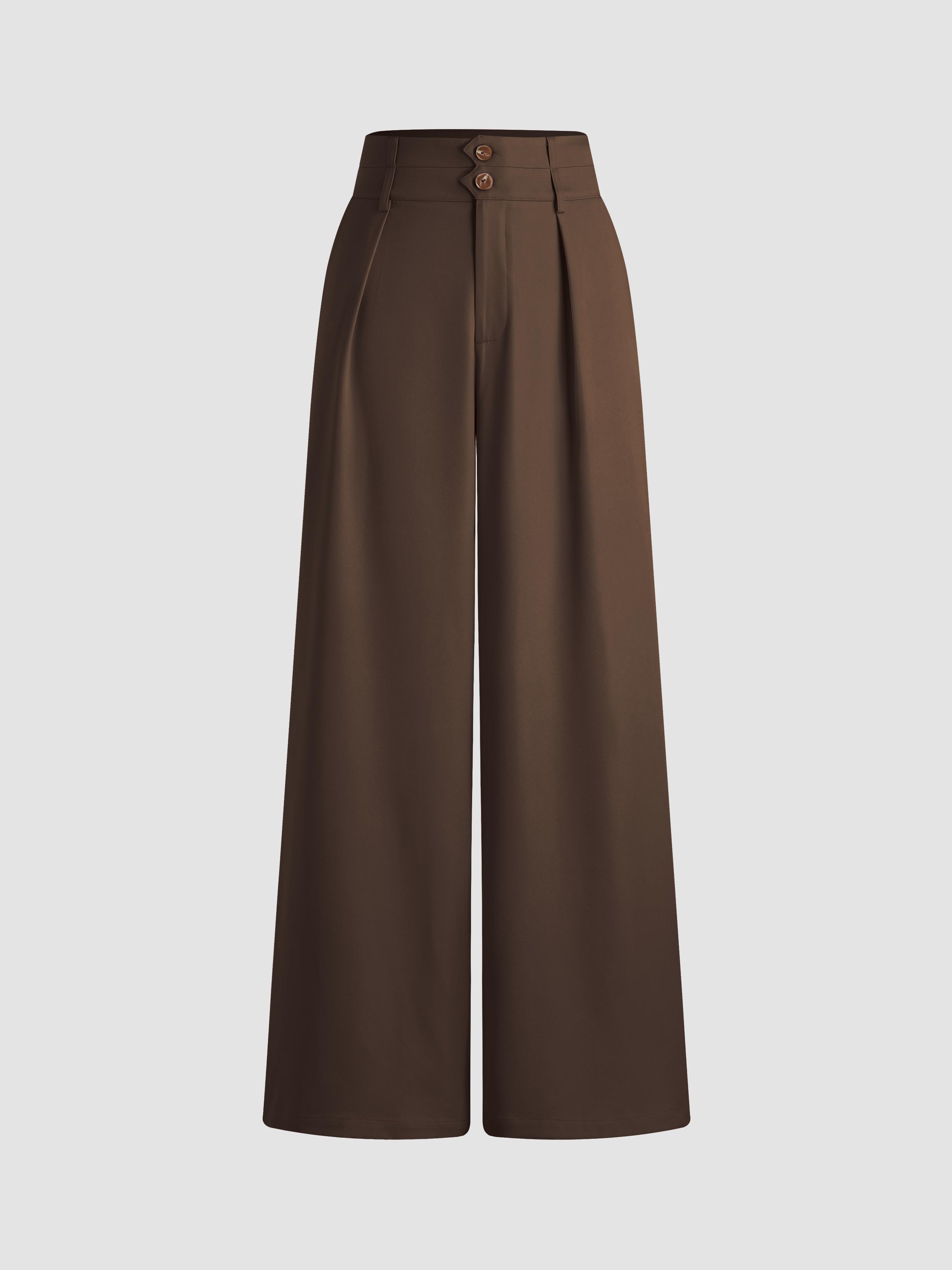 Mid Rise Straight Leg Trousers by CIDER