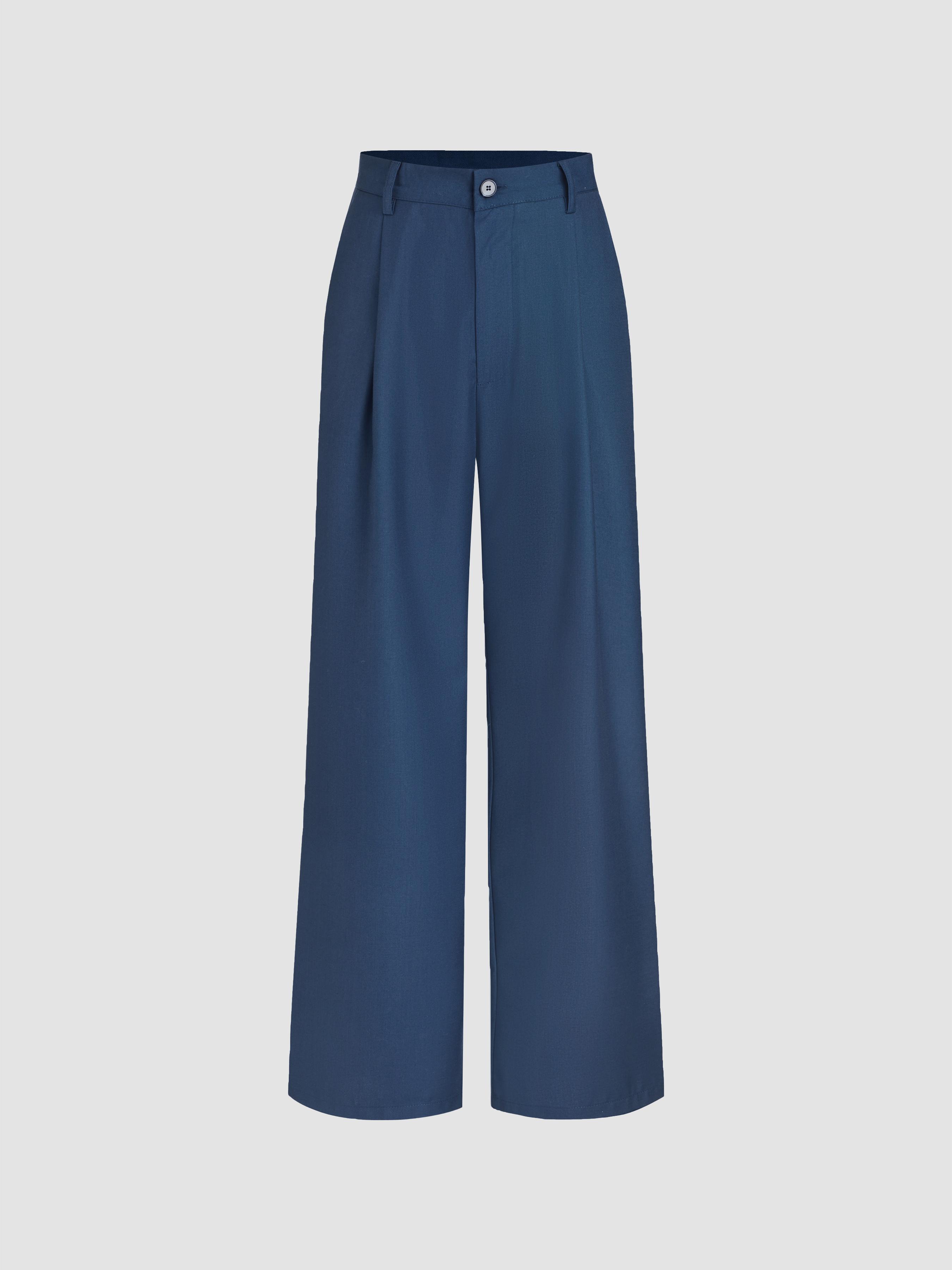 Mid Rise Straight Leg Trousers by CIDER