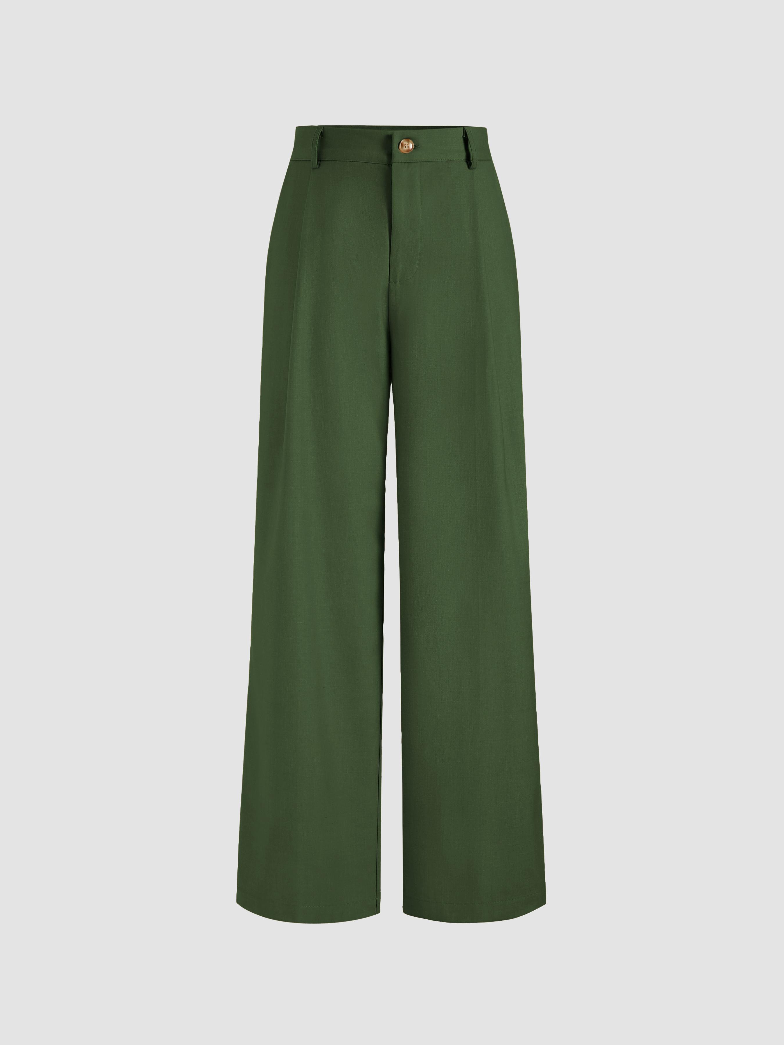 Mid Rise Straight Leg Trousers by CIDER
