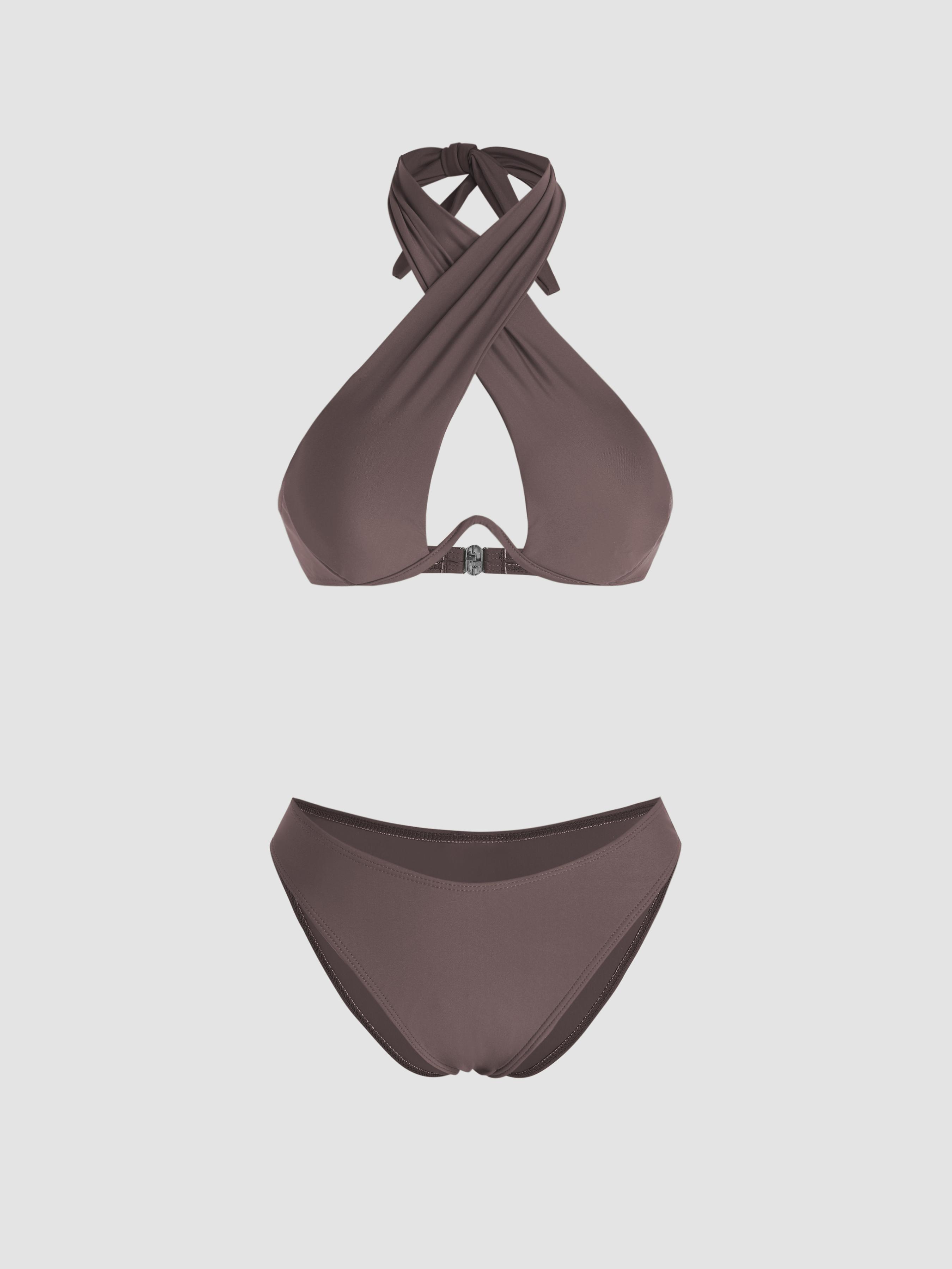 Miss Independent Cut-Out Underwire Bikini Set by CIDER
