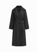 Notched Collar Double Breasted Oversized Trench Coat With Belt by CIDER
