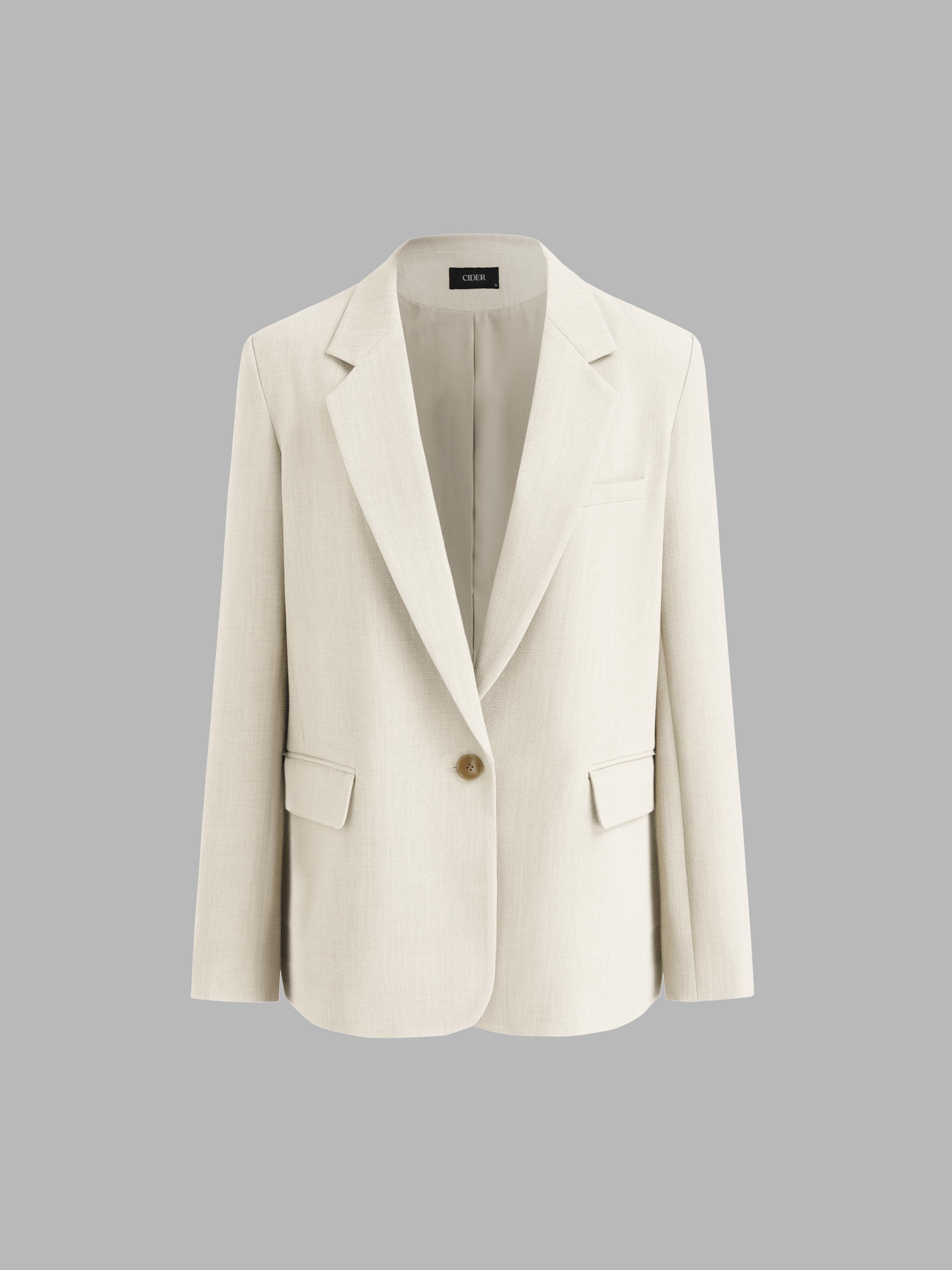 Notched Collar Oversized Blazer by CIDER