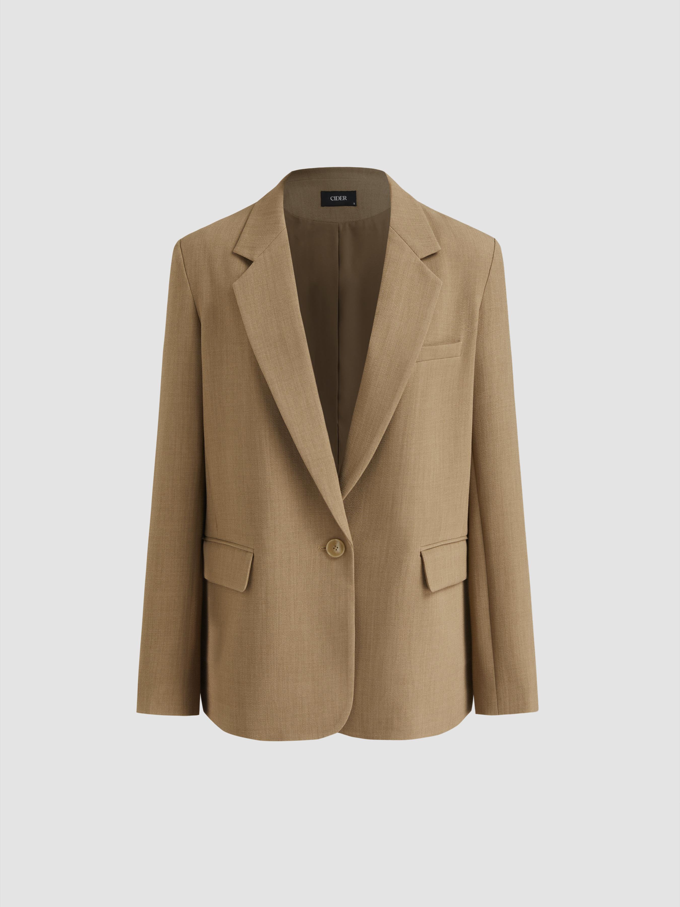 Notched Collar Oversized Blazer by CIDER