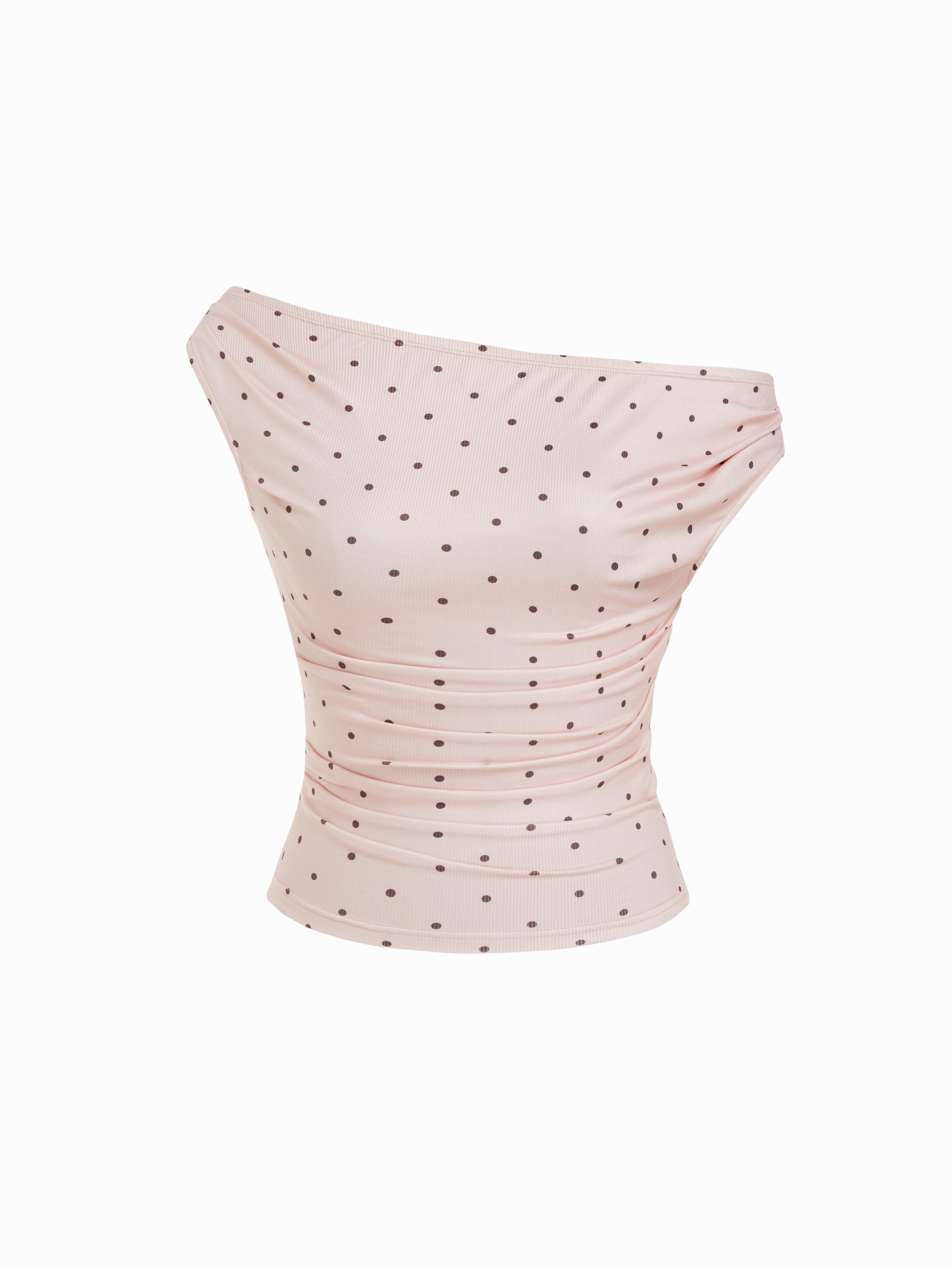 Off-shoulder Ruched Top by CIDER