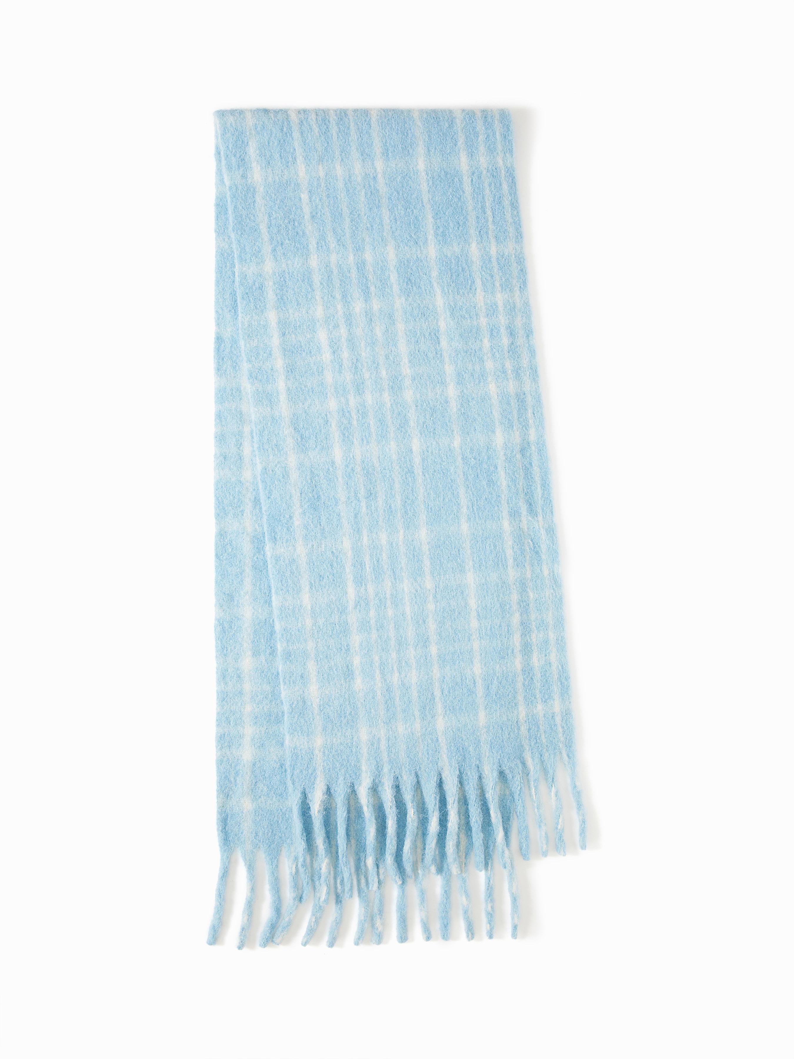 PLAID FRINGED SCARF by CIDER