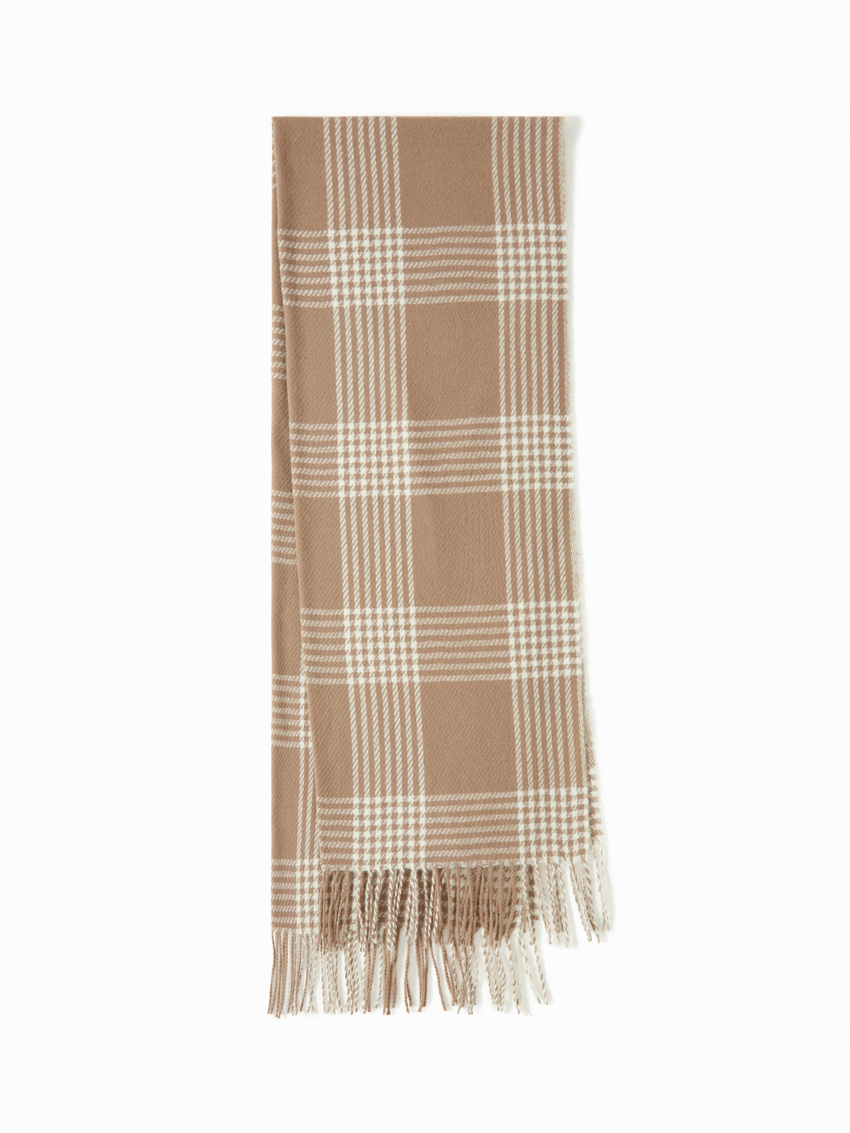 PLAID FRINGED SCARF by CIDER