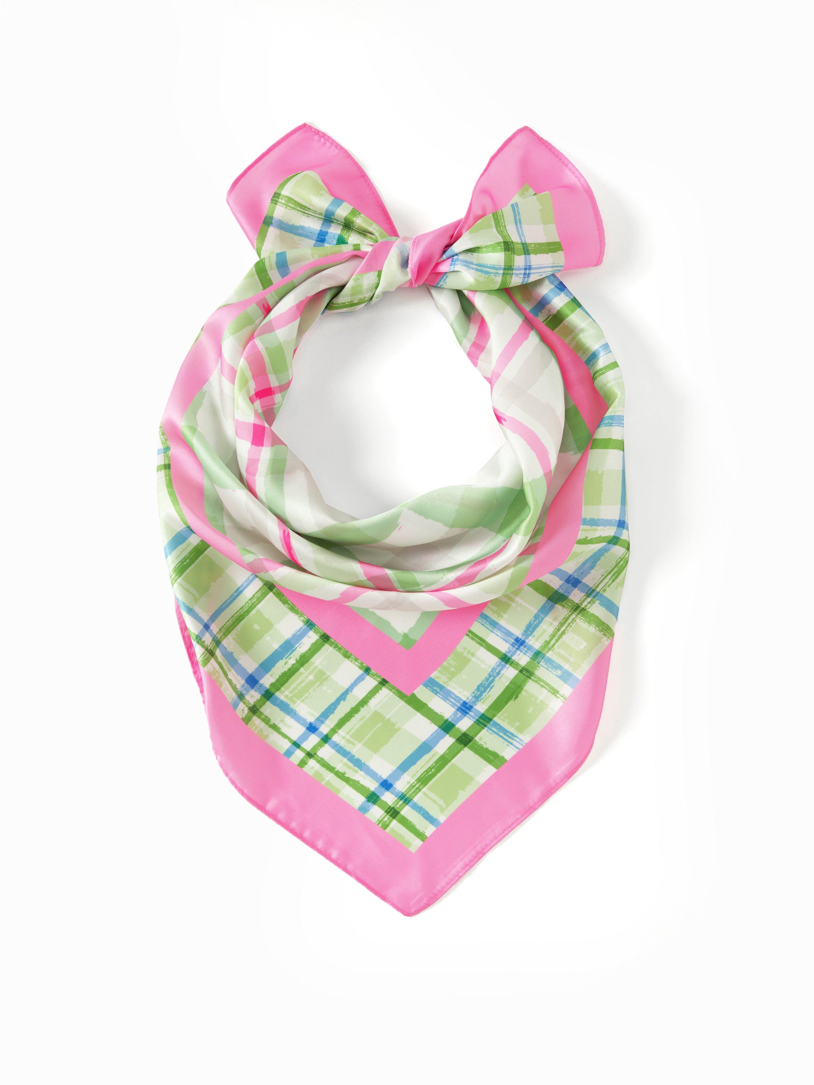 PLAID SQUARE HEADSCARF by CIDER