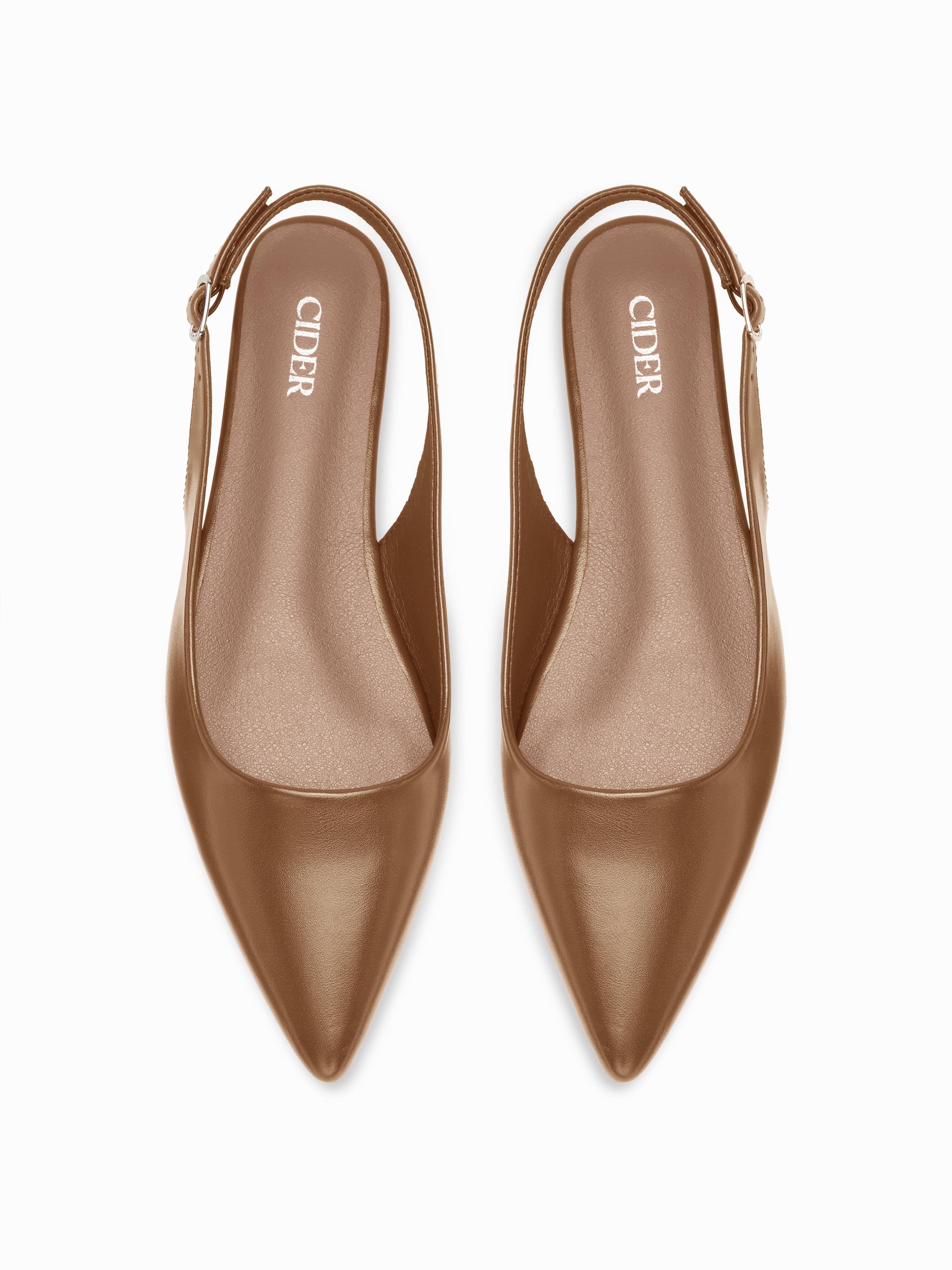 POINTED TOE SLINGBACK FLATS by CIDER