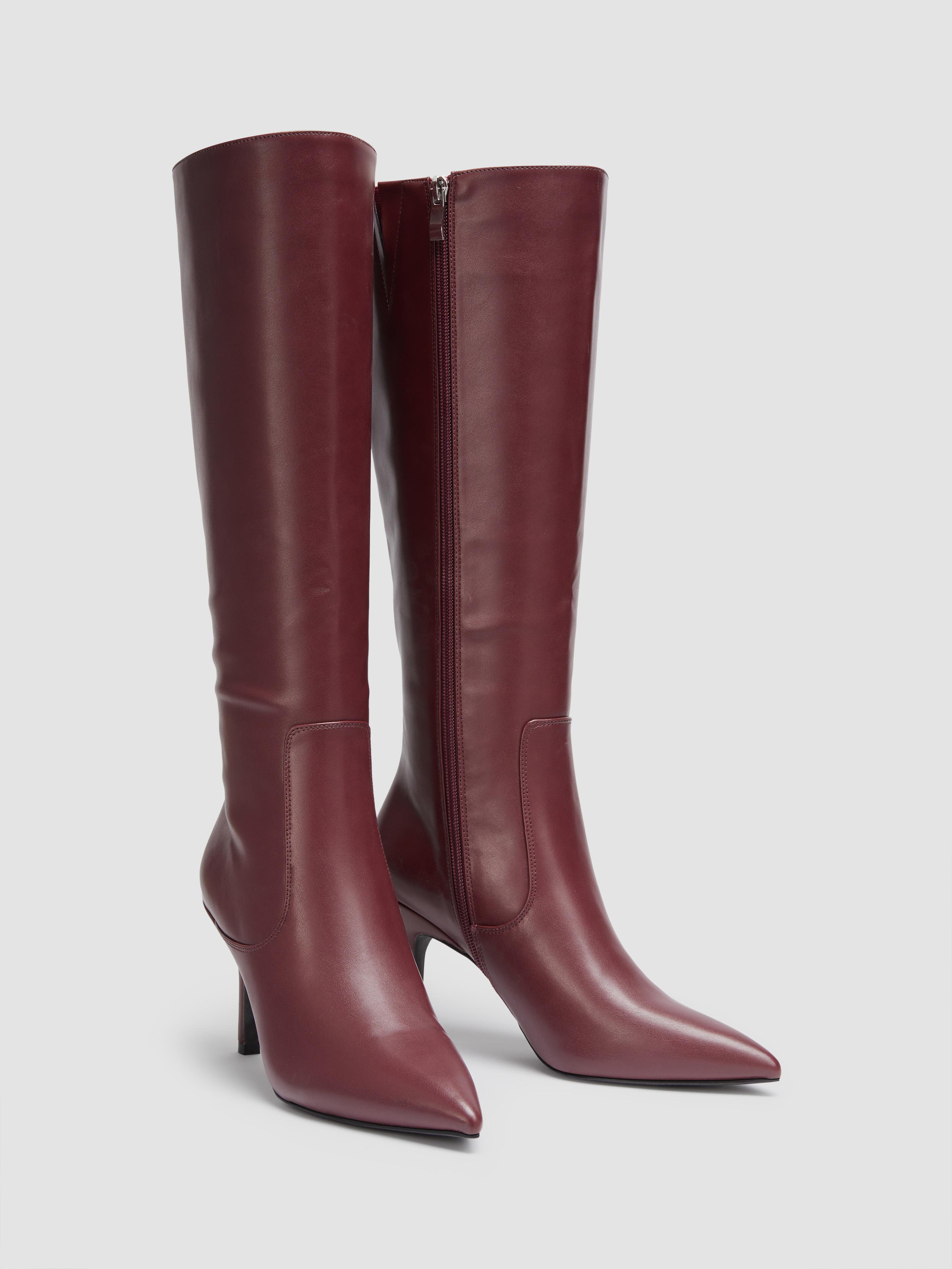 POINTED TOE STILETTO KNEE HIGH BOOTS by CIDER