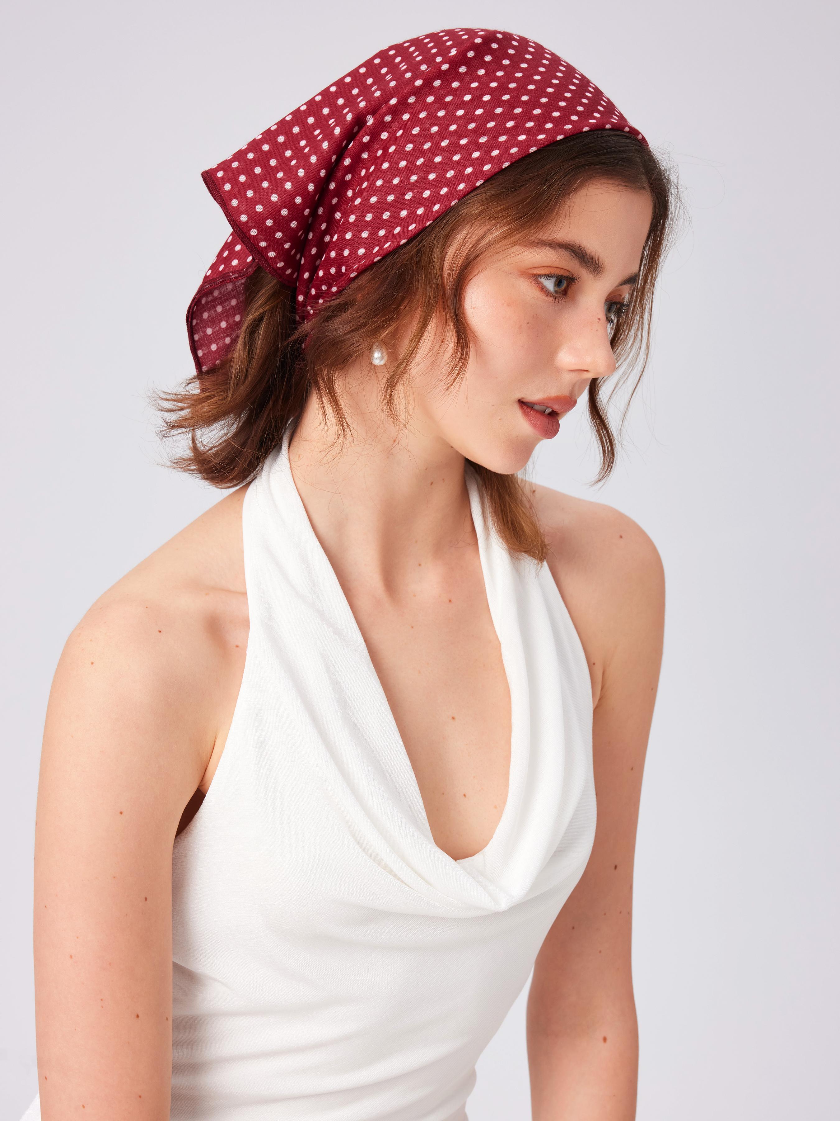 POLKA DOT SQUARE HEADSCARF by CIDER