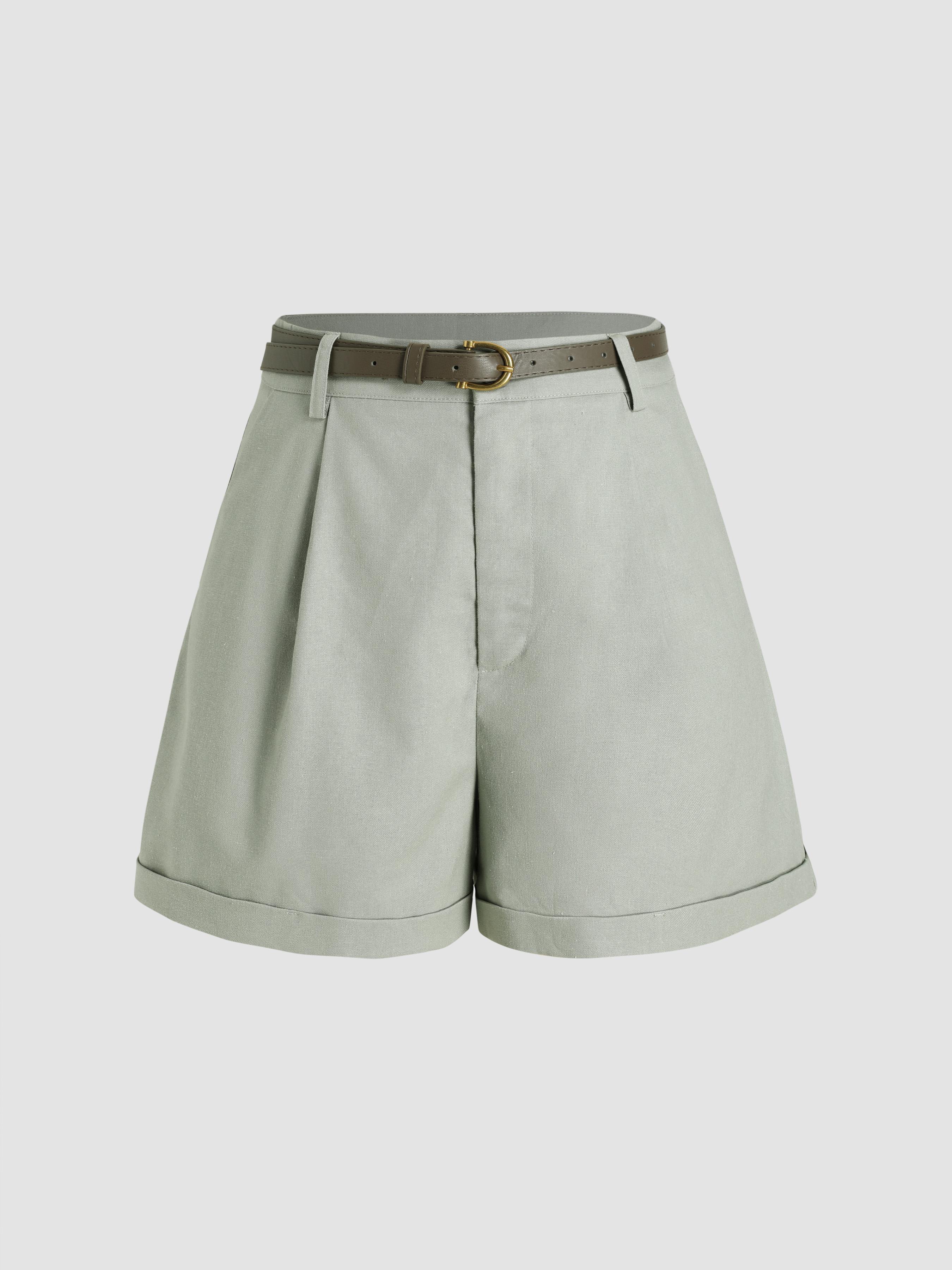 Pantalón corto de cintura alta con cinturón by CIDER