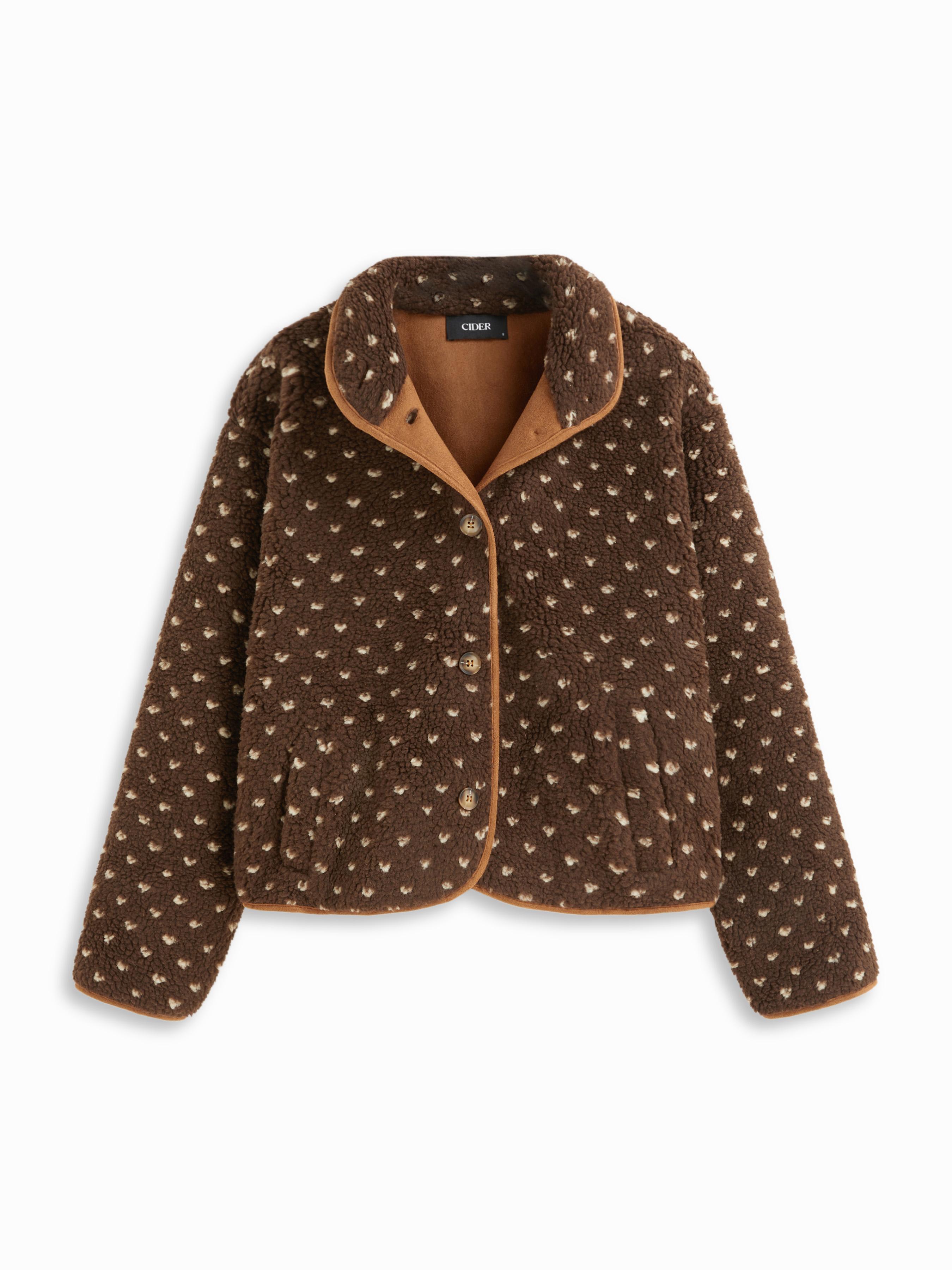 Plaid Teddy Fleece Jacket by CIDER