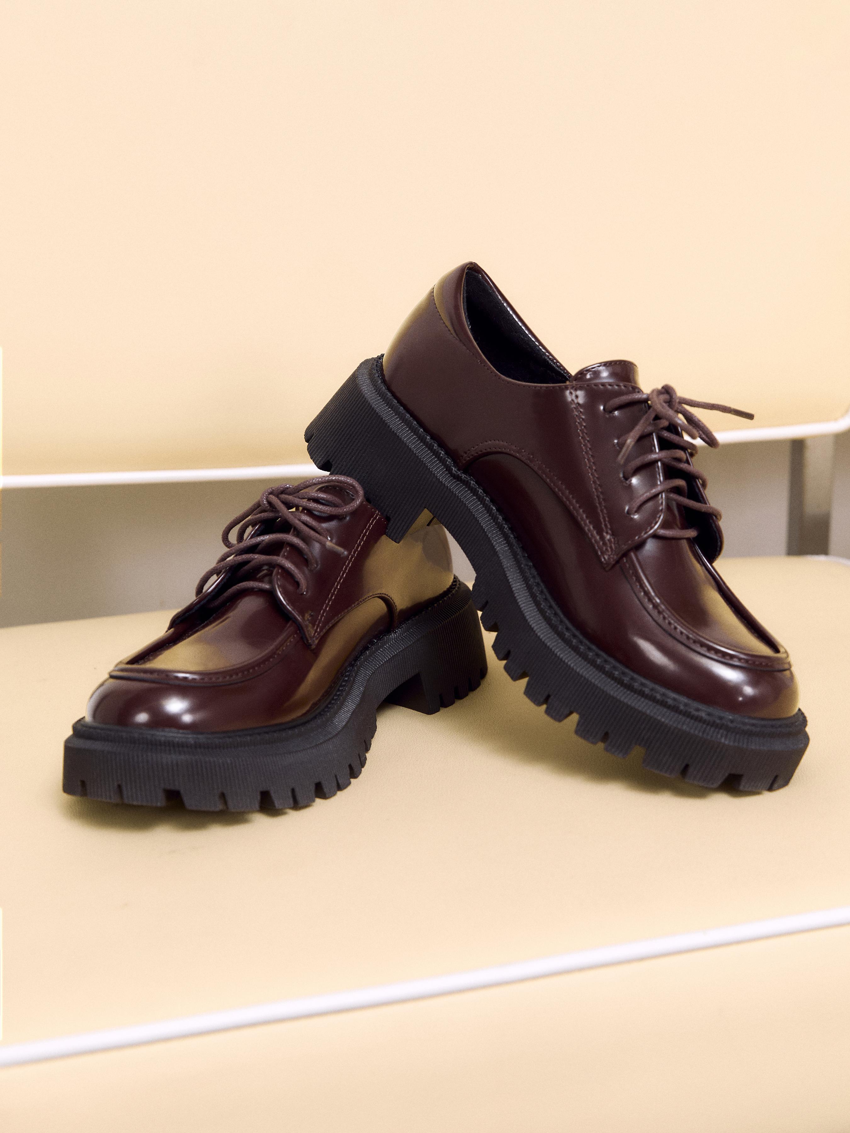 Platform Polished Loafers by CIDER
