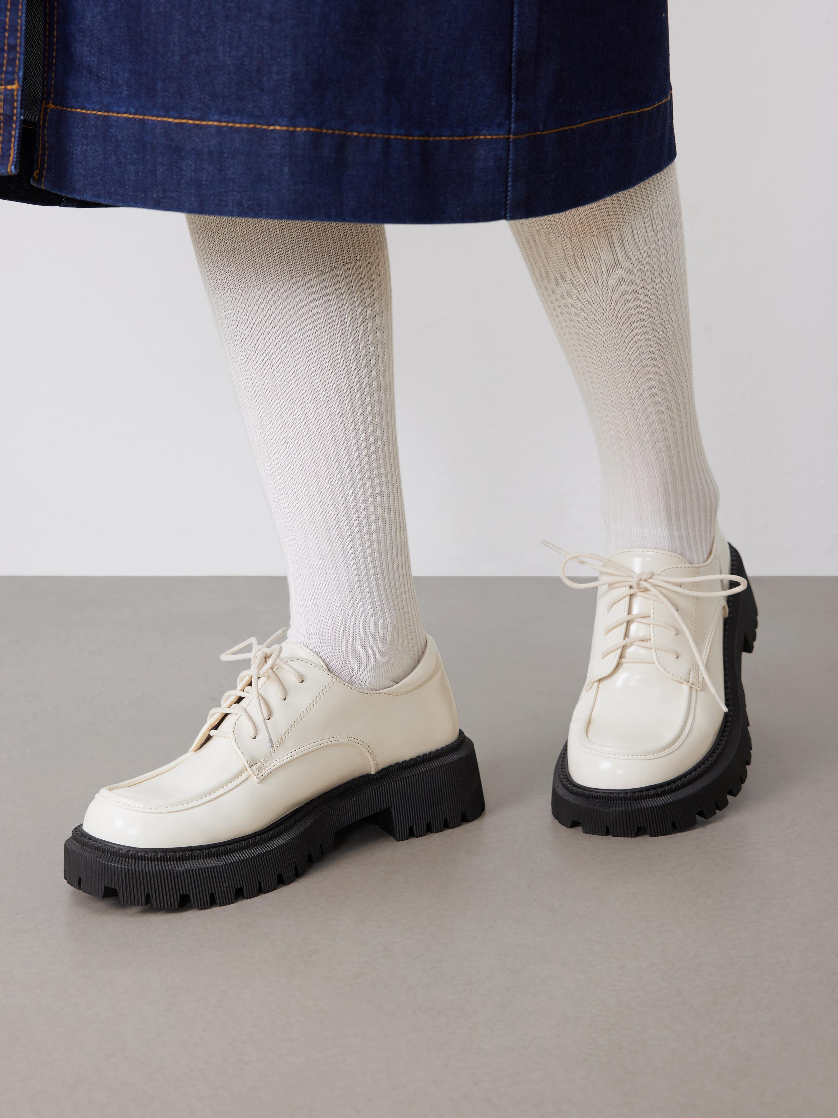Platform Polished Loafers by CIDER