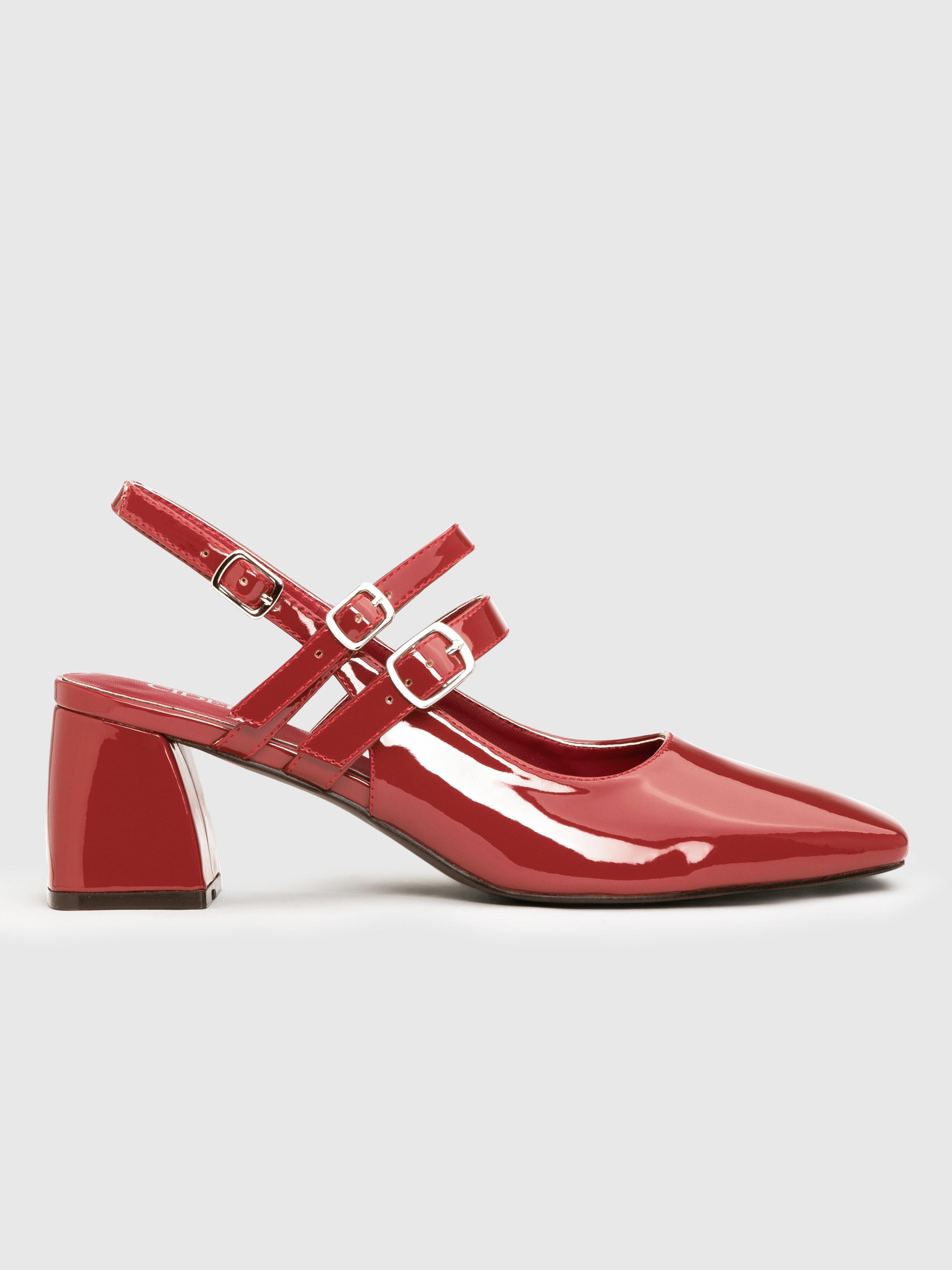 Point Toe Slingback Chunky Heels by CIDER