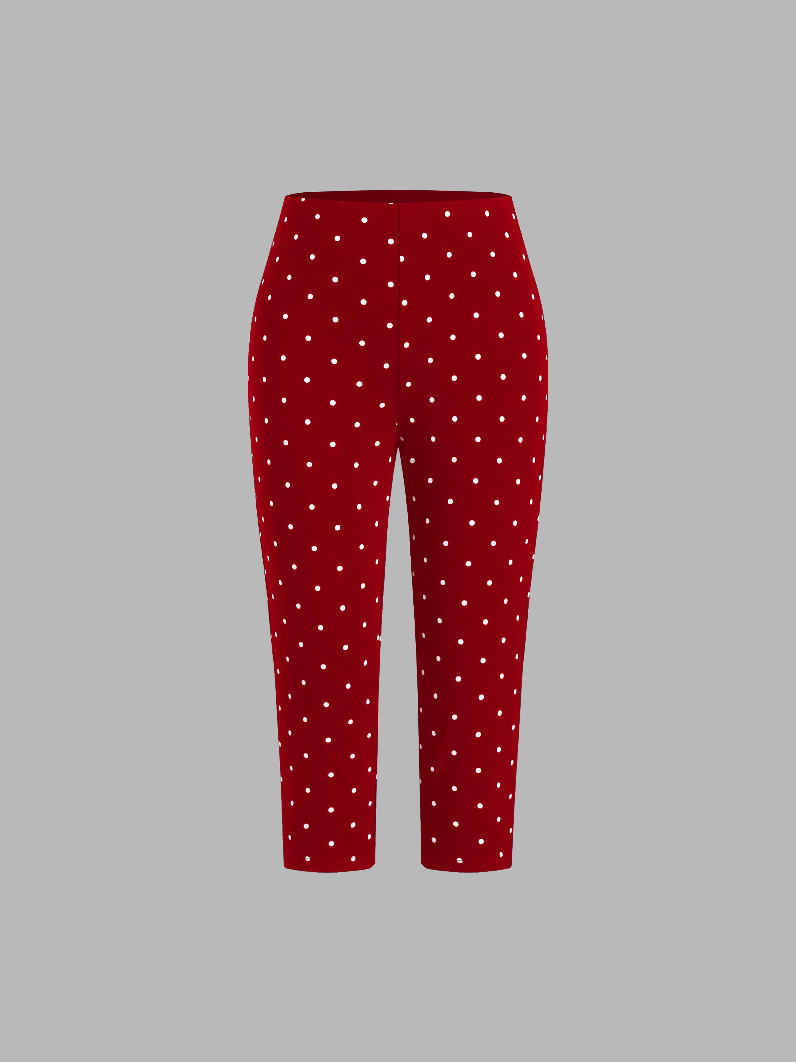 Polka Dot Stretch Capri by CIDER