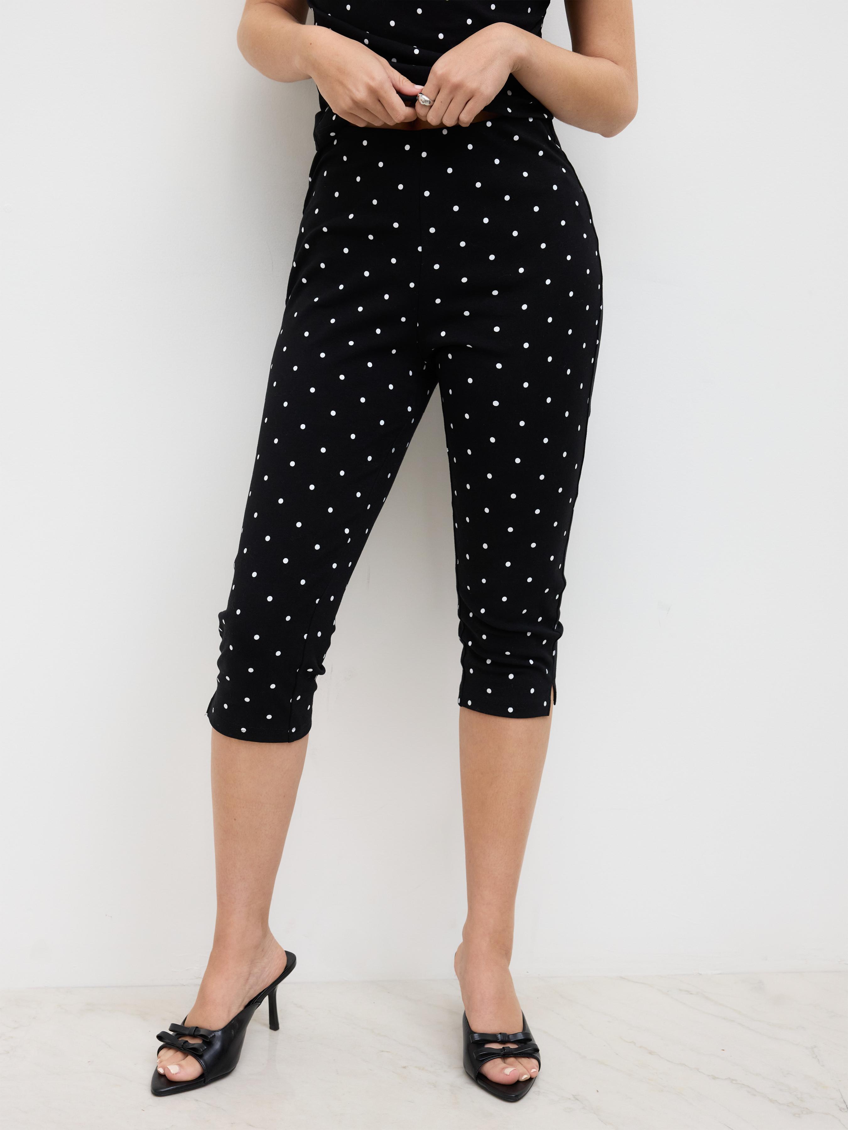 Polka Dot Stretch Capri by CIDER