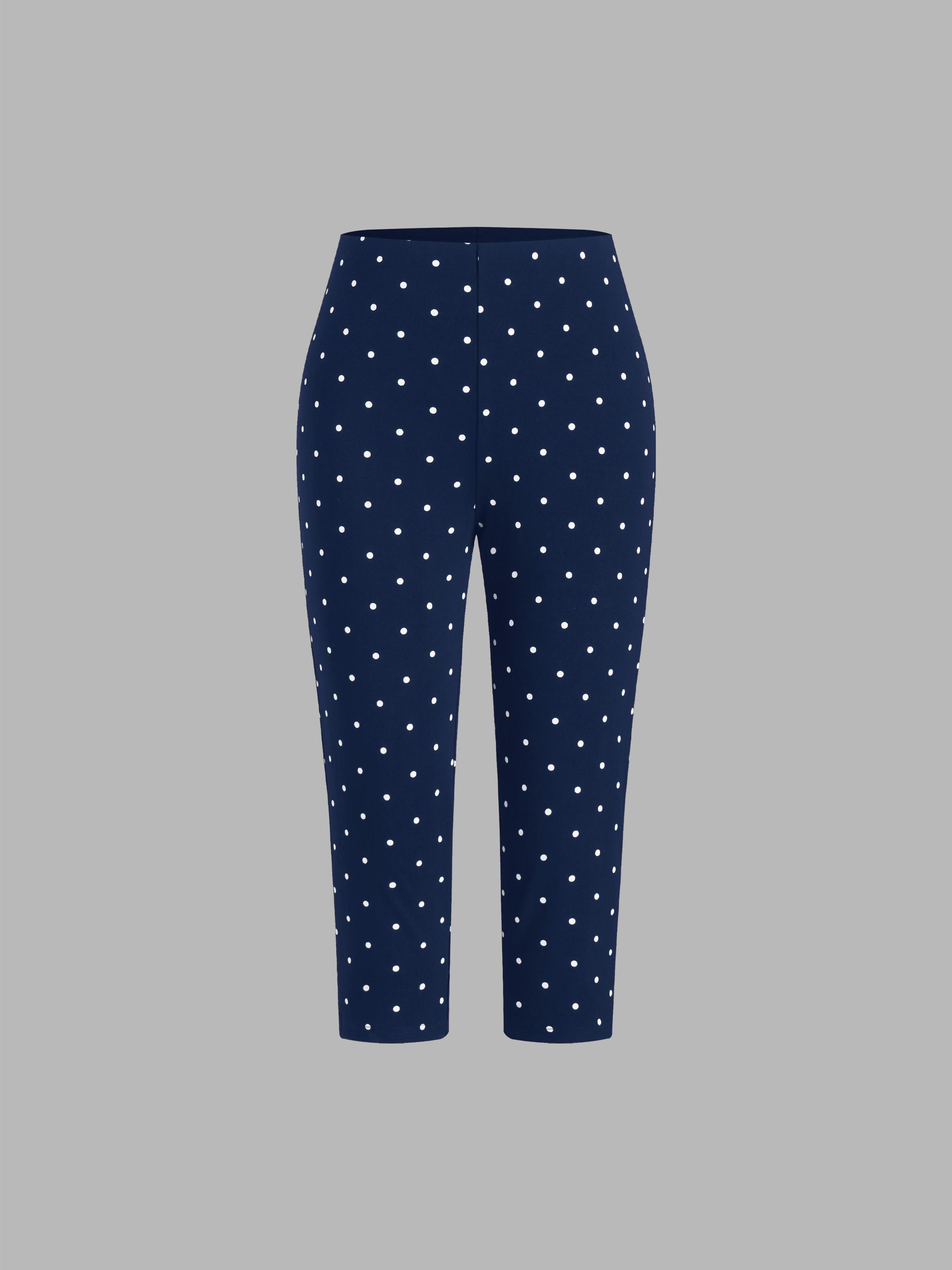 Polka Dot Stretch Capri by CIDER