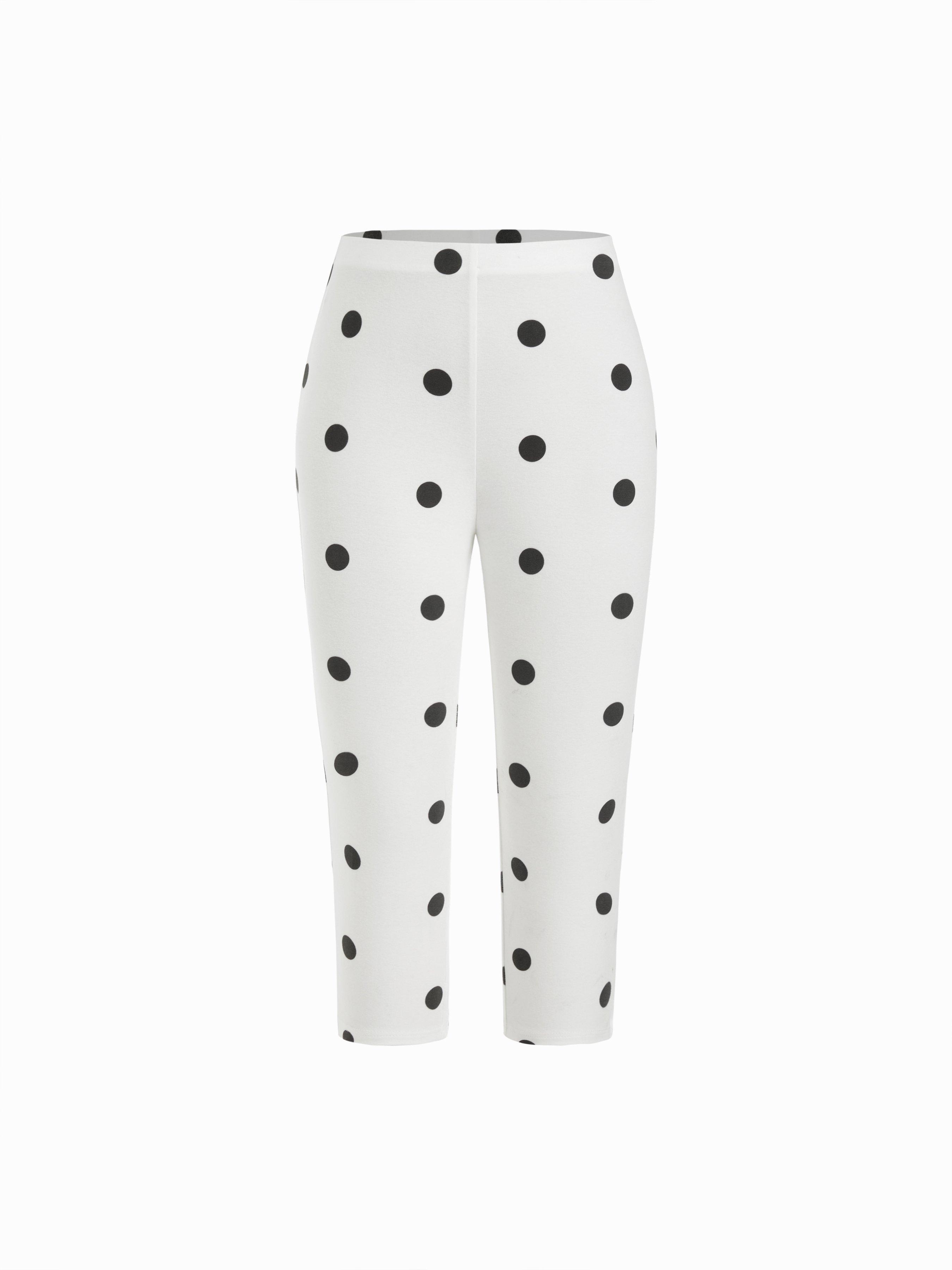 Polka Dot Stretch Capri by CIDER