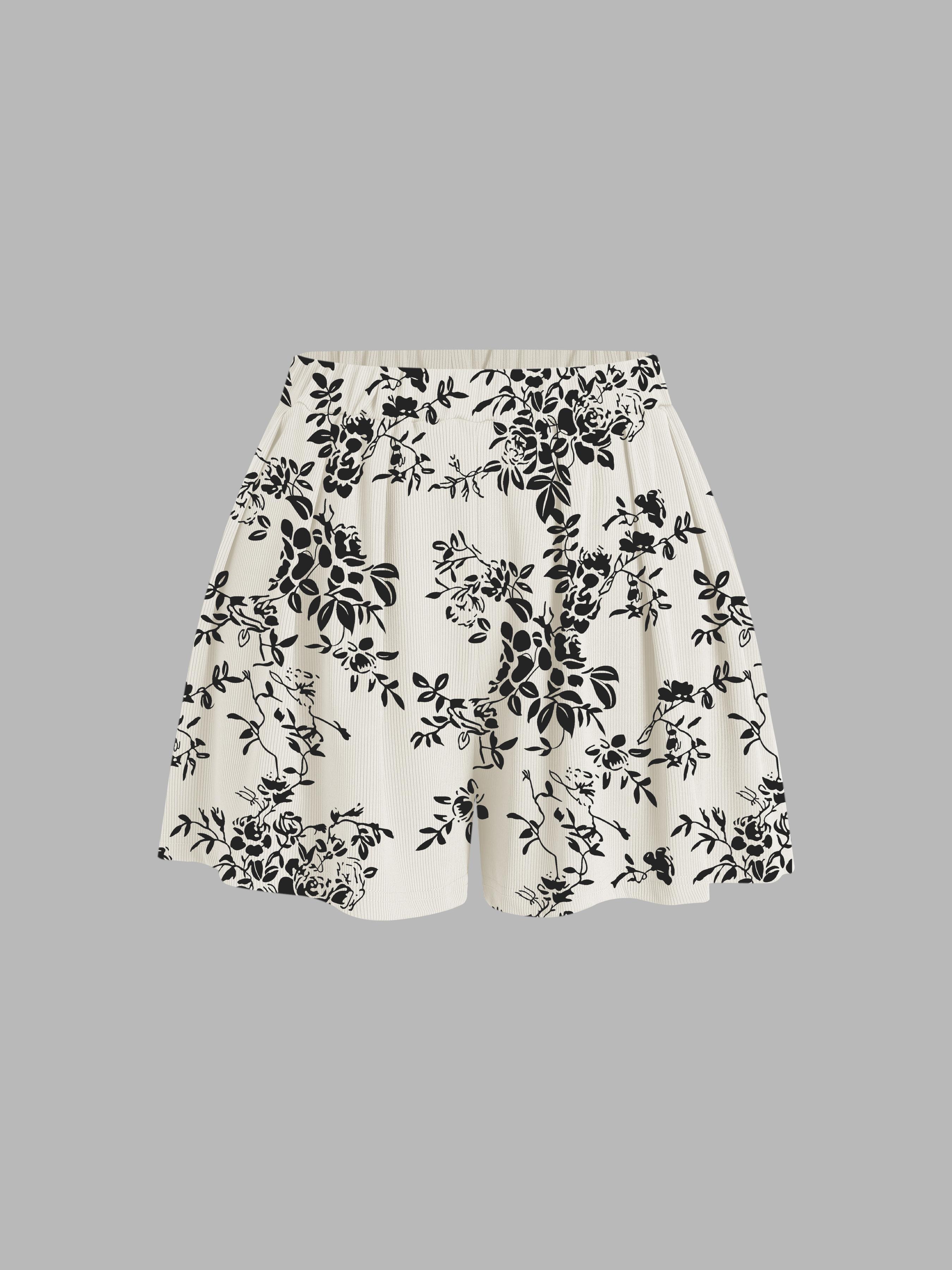 Pull-On Flounce Shorts by CIDER