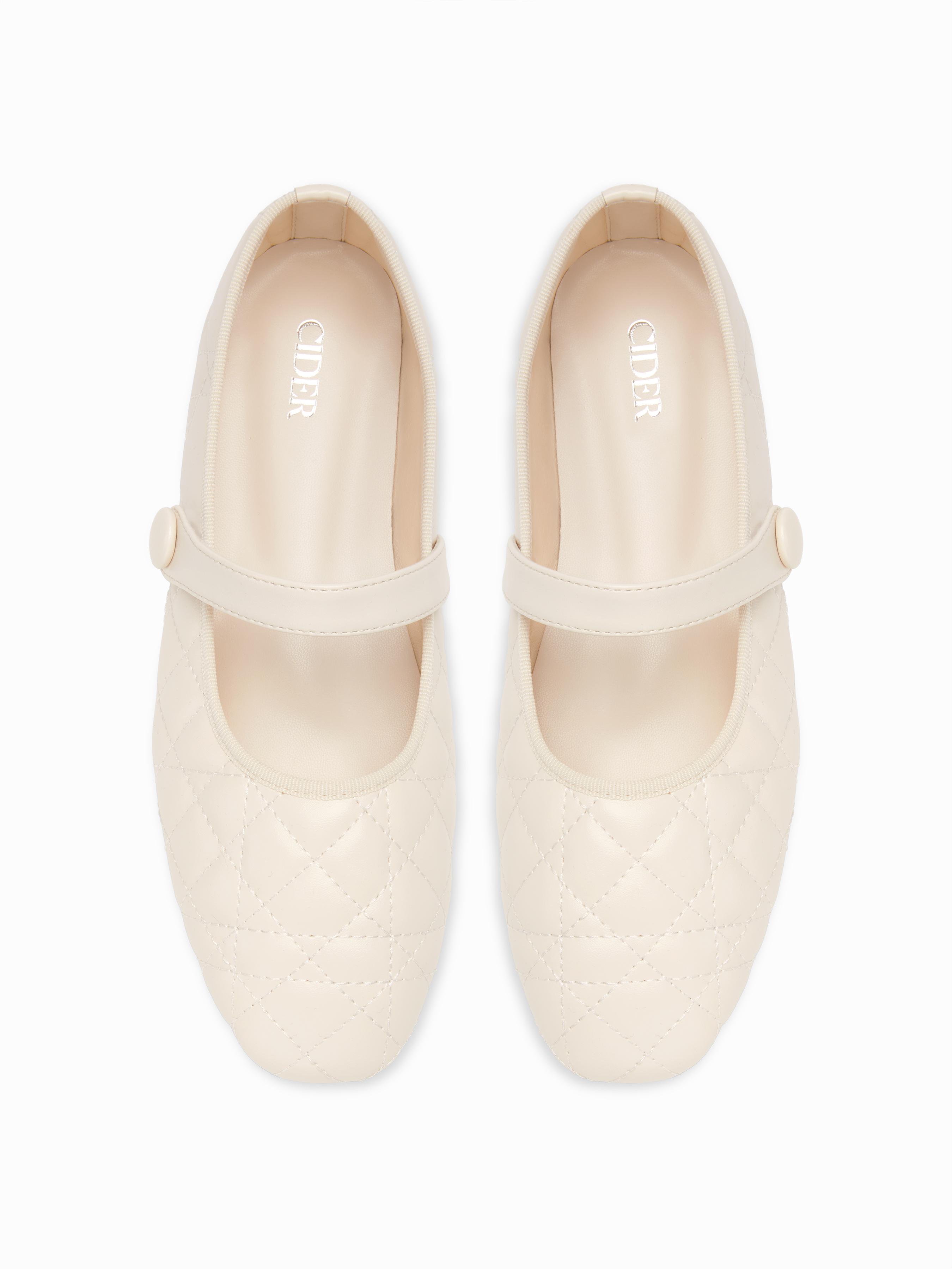 QUILTED MARY JANE FLATS by CIDER
