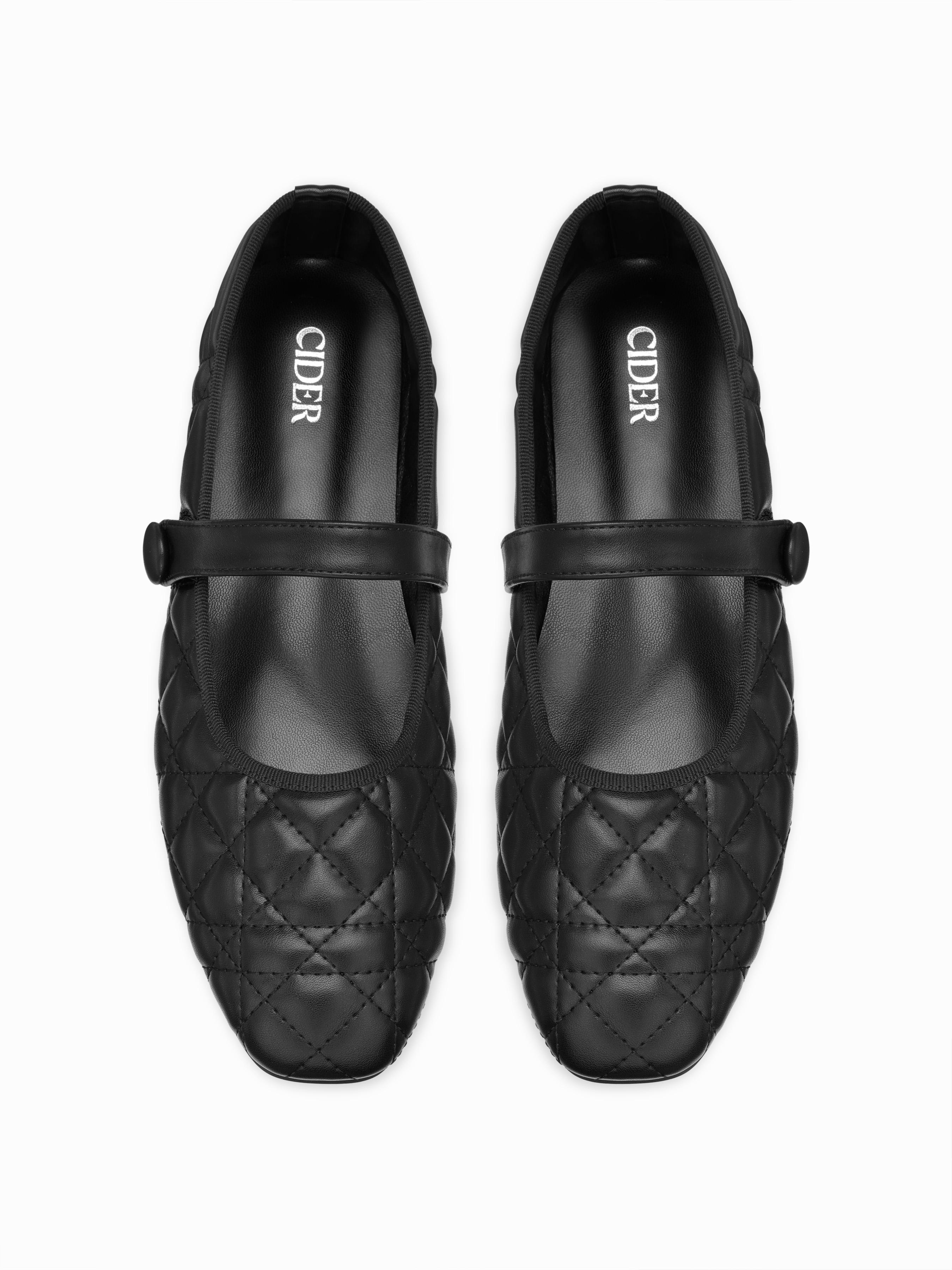 QUILTED MARY JANE FLATS by CIDER