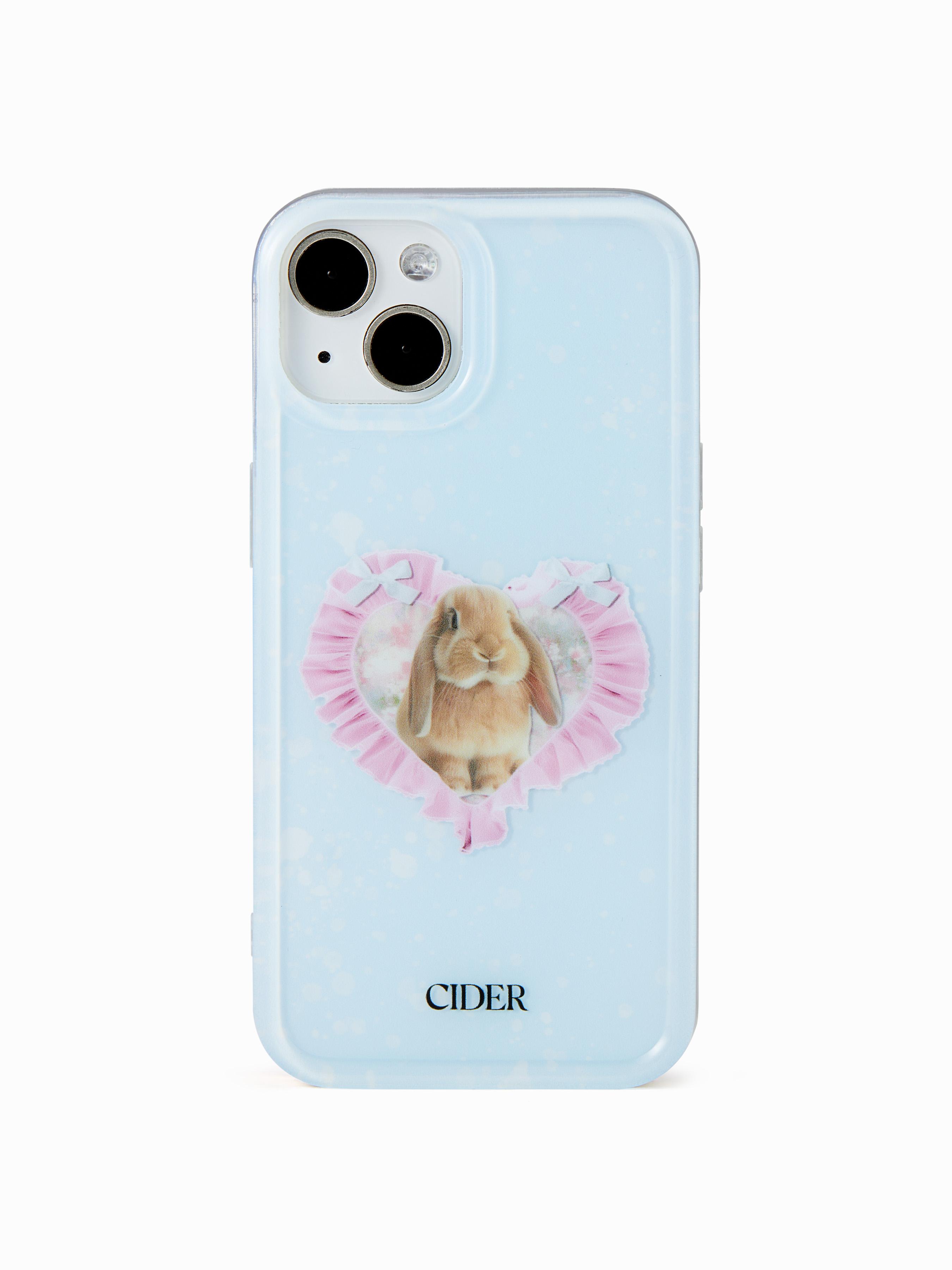 RABBIT & HEART PHONE CASE by CIDER