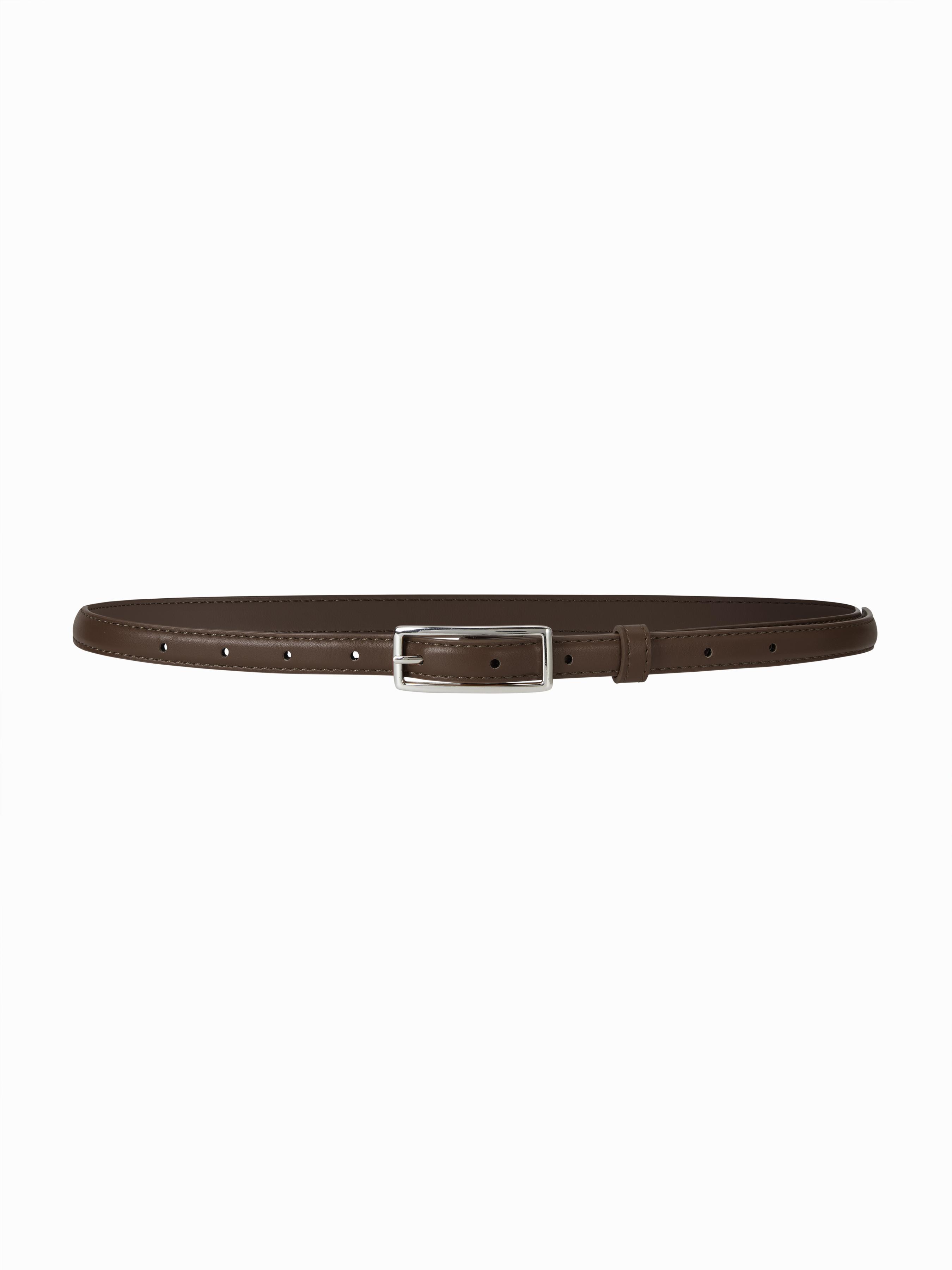RECTANGLE BUCKLE SLIM BELT by CIDER