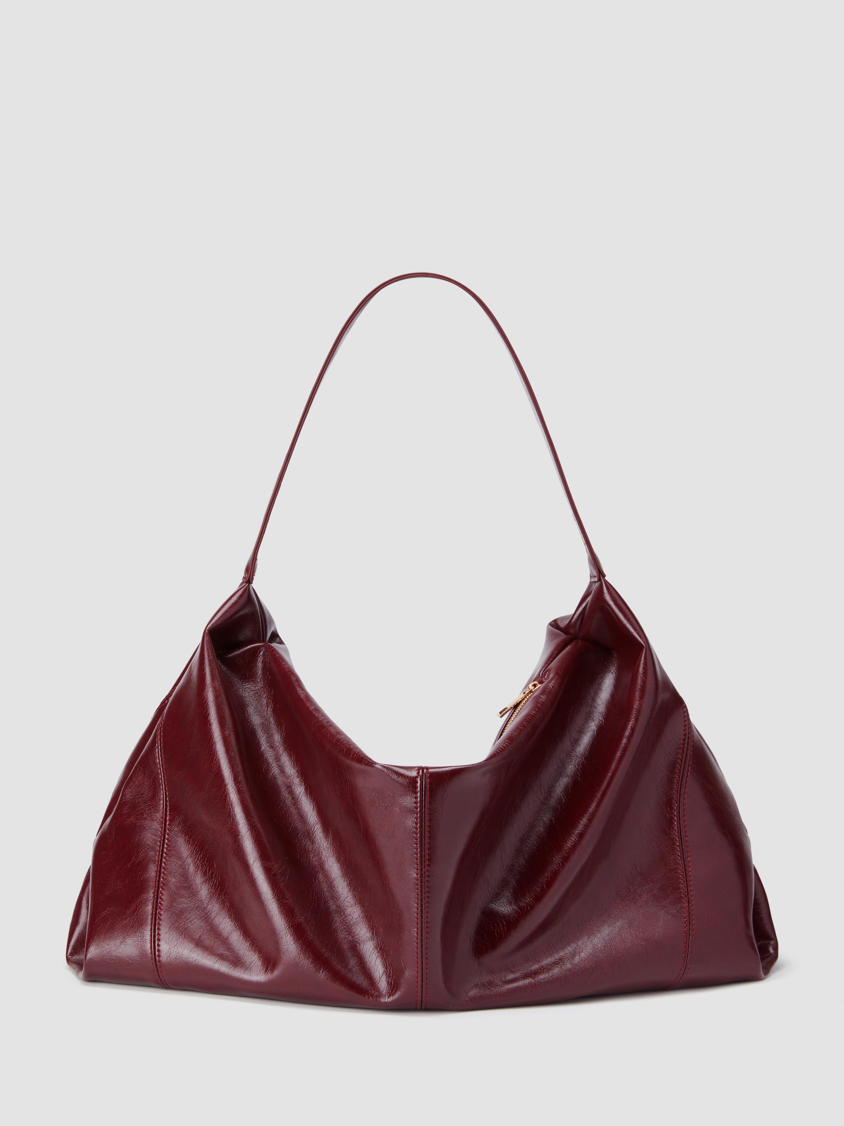 RECTANGULAR FAUX LEATHER TOTE BAG by CIDER