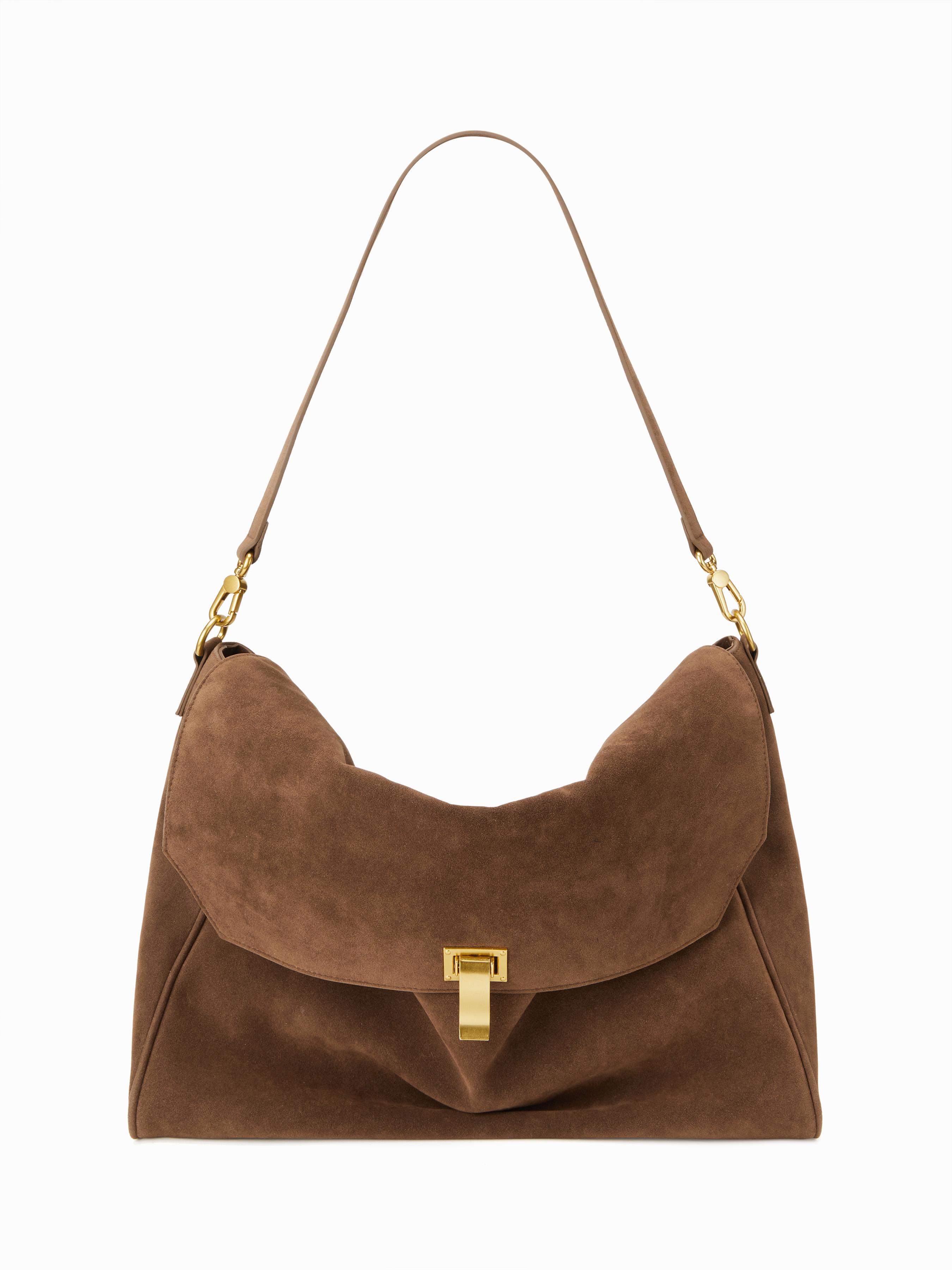 RECTANGULAR FAUX SUEDE TOTE BAG by CIDER