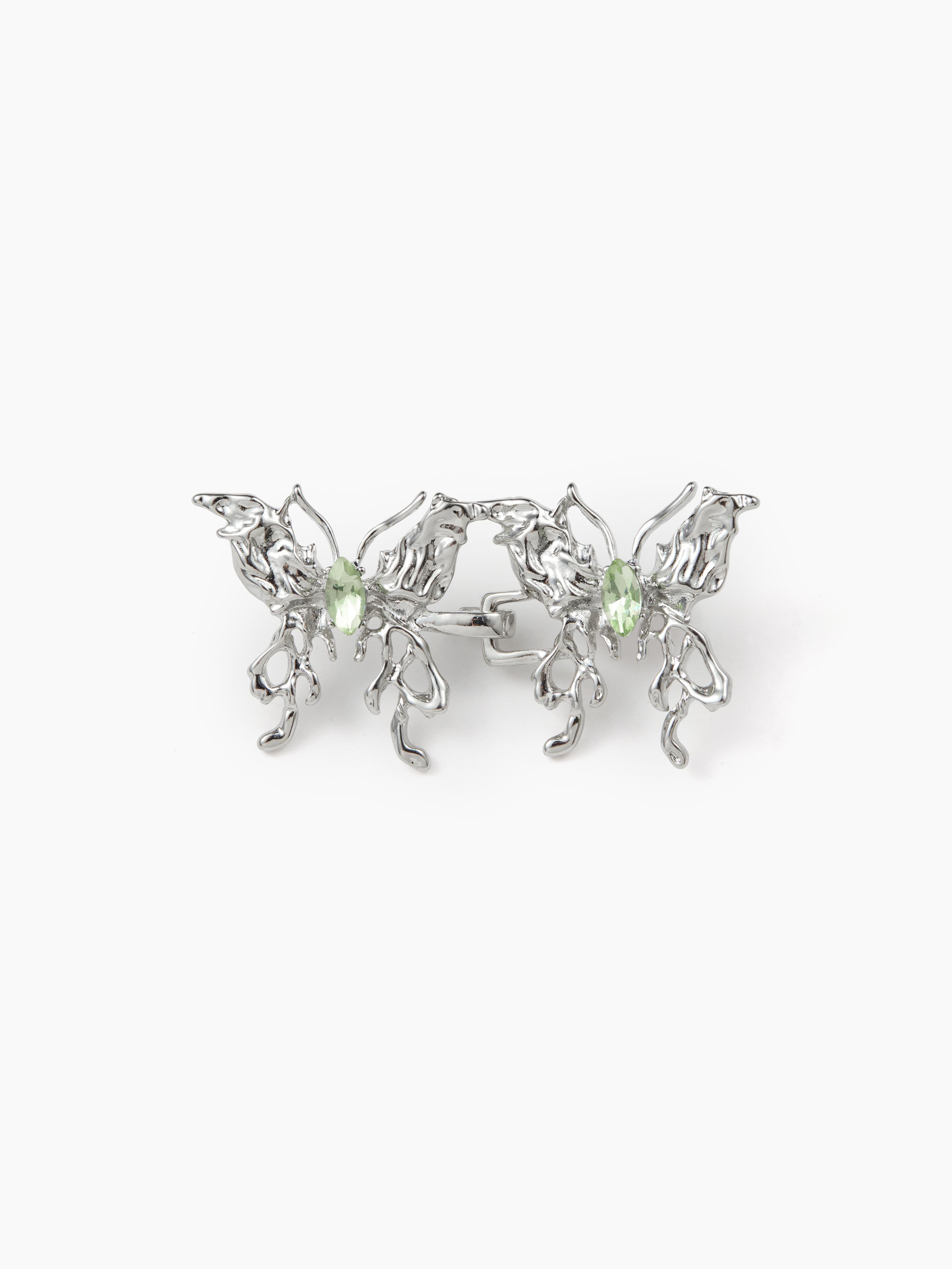 RHINESTONE BUTTERFLY BUTTON PINS FOR JEANS by CIDER