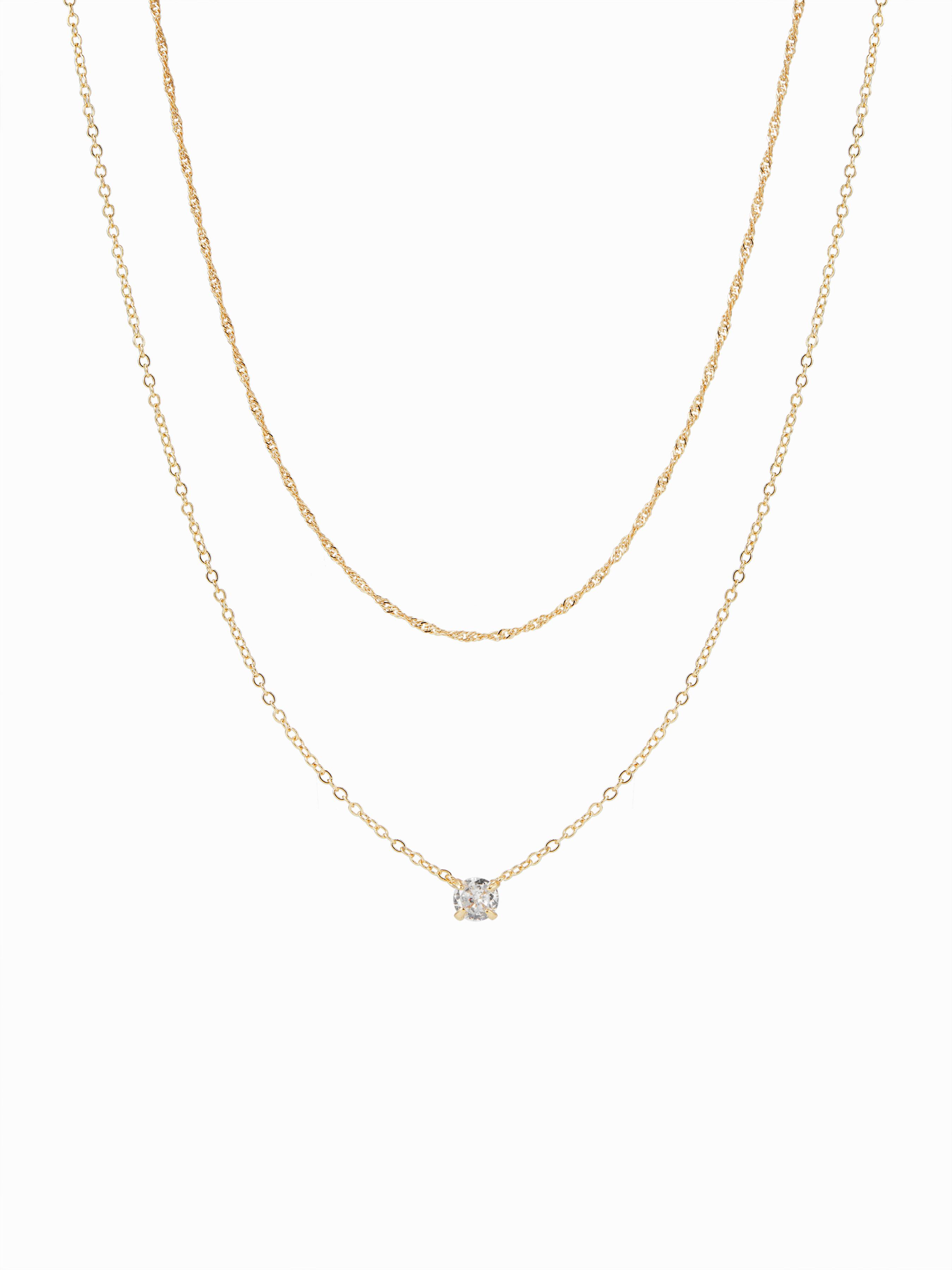 RHINESTONE LAYERED NECKLACE by CIDER