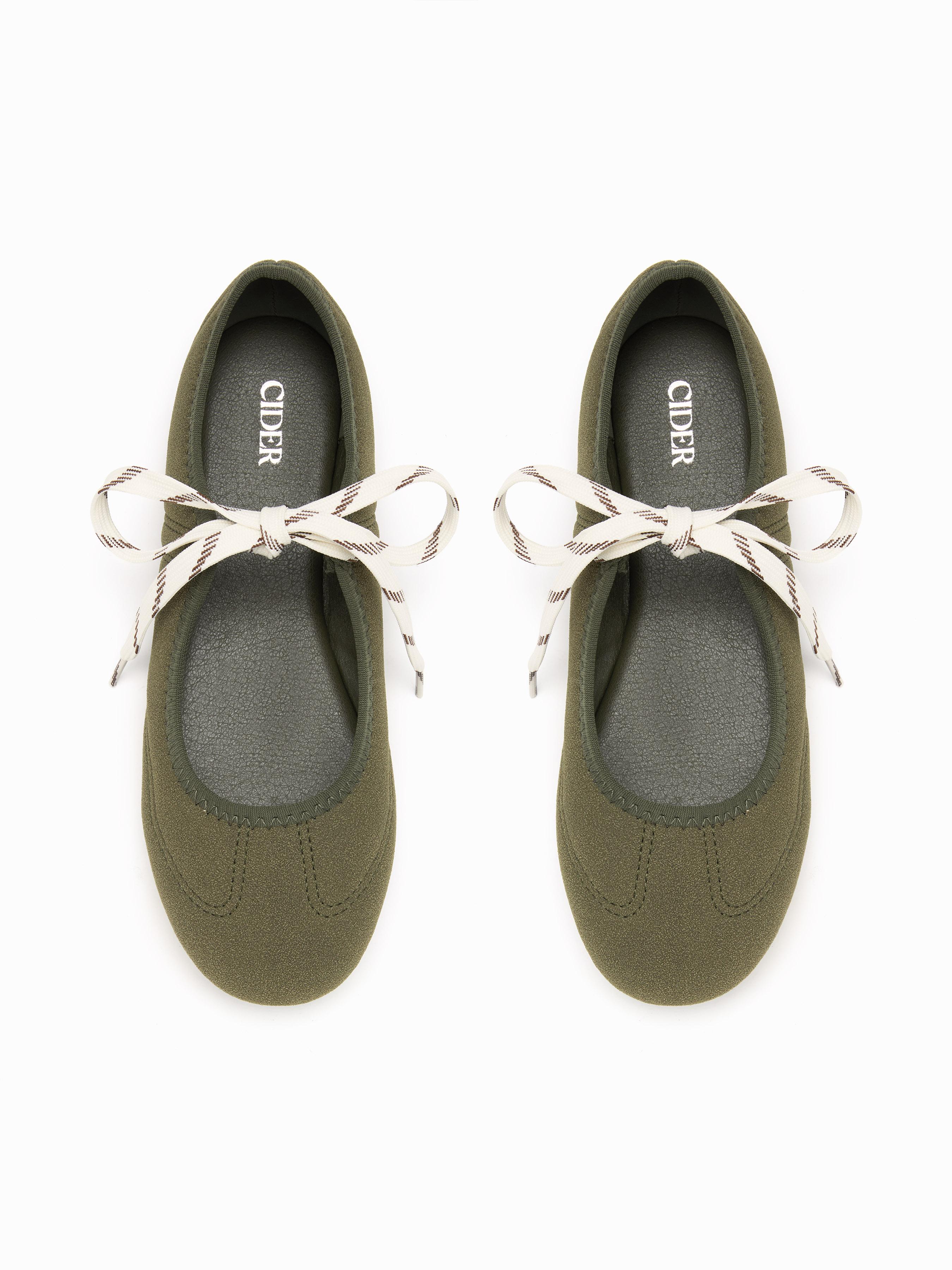 ROUND TOE LACE-UP MARY JANE SNEAKERS by CIDER