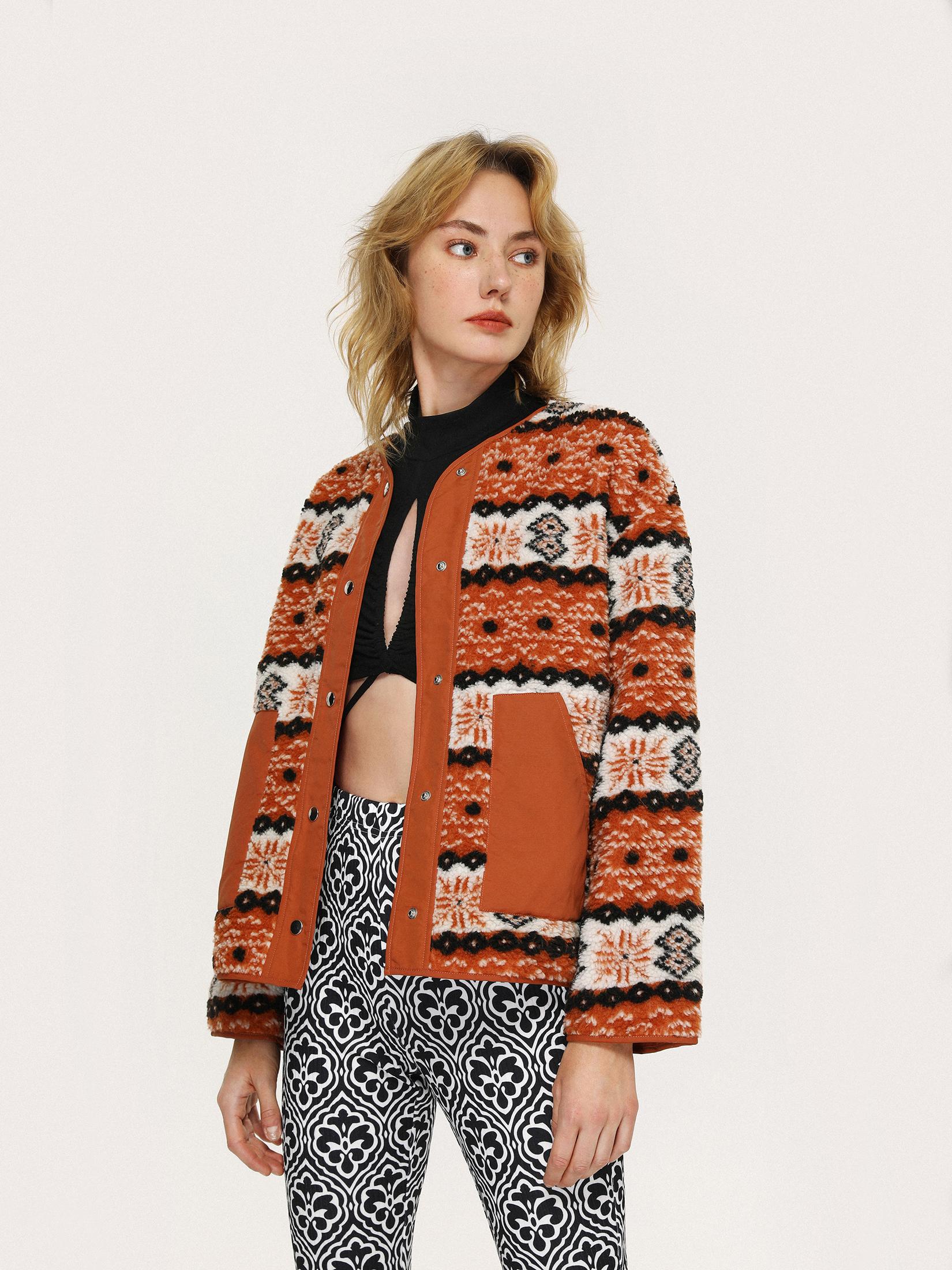Retro Striped Button Up Jacket by CIDER