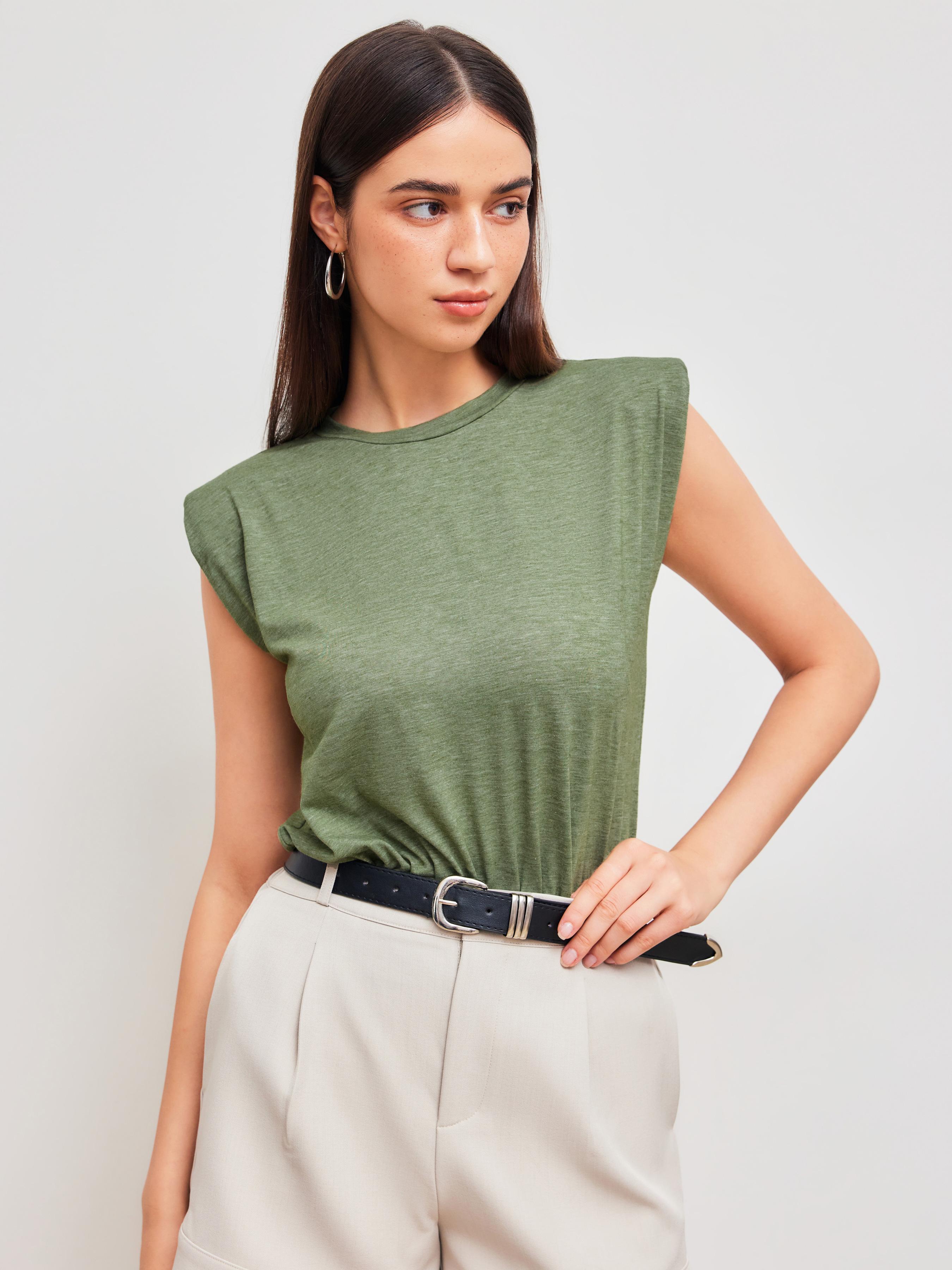 Round Neck Sleeveless Solid Bodysuit by CIDER