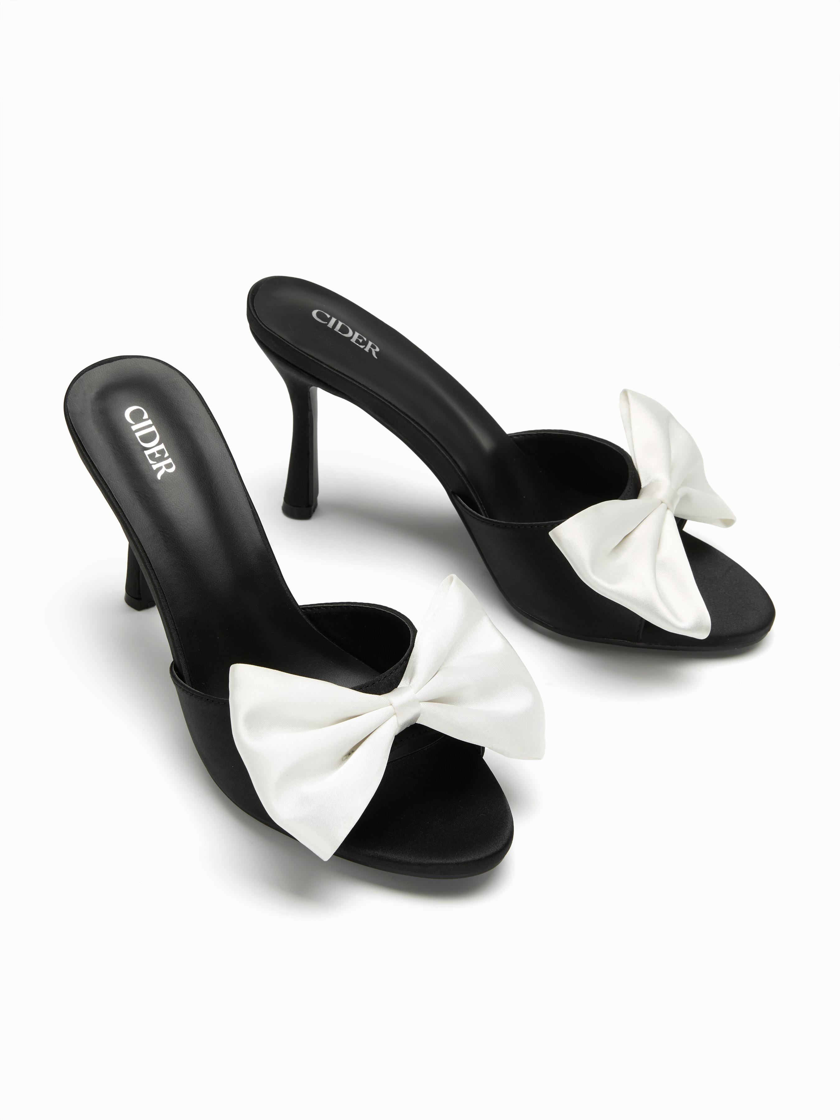 SATIN BOWKNOT HEELS by CIDER