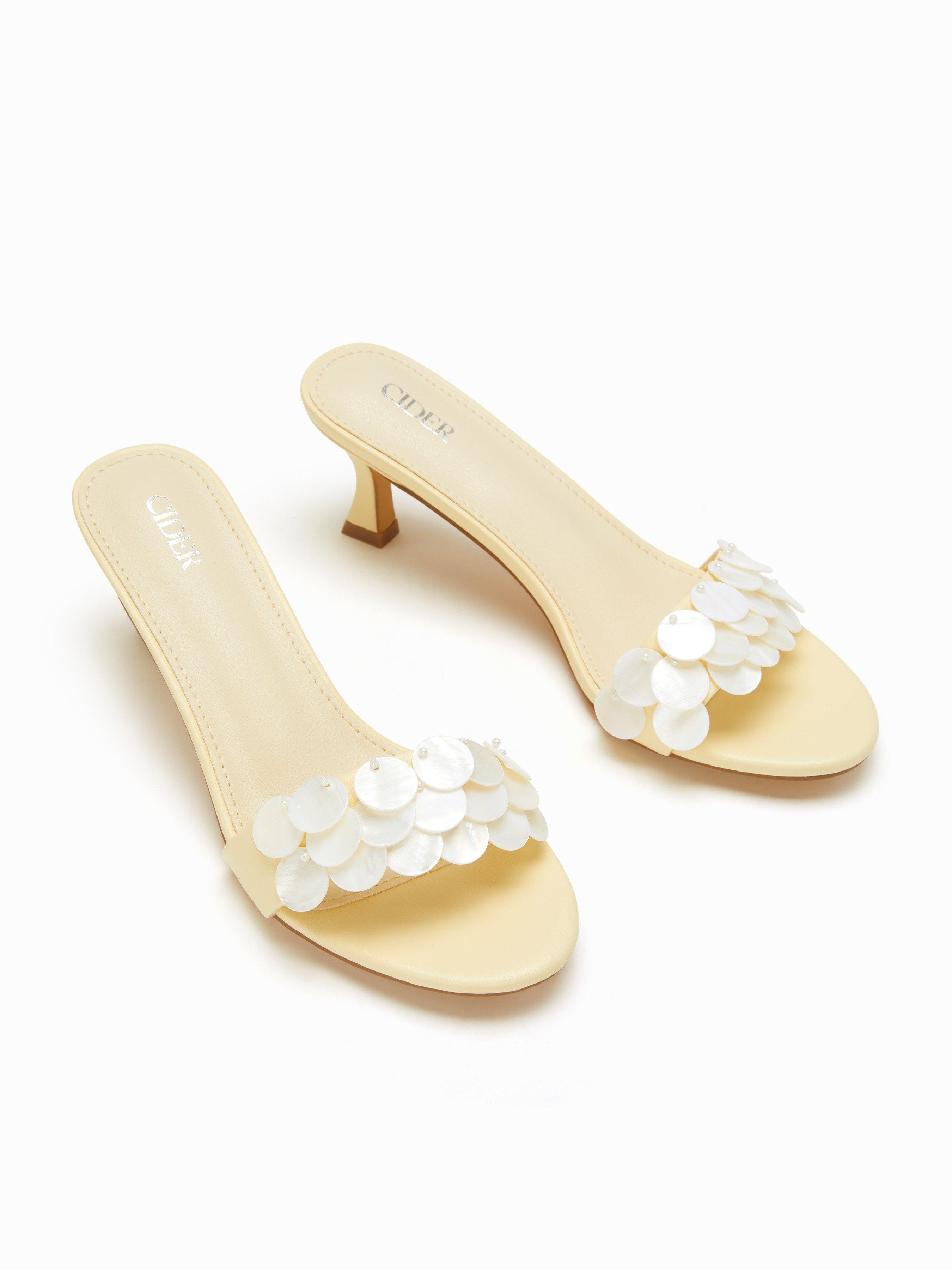 SEQUIN  DECOR HEELED SANDALS by CIDER