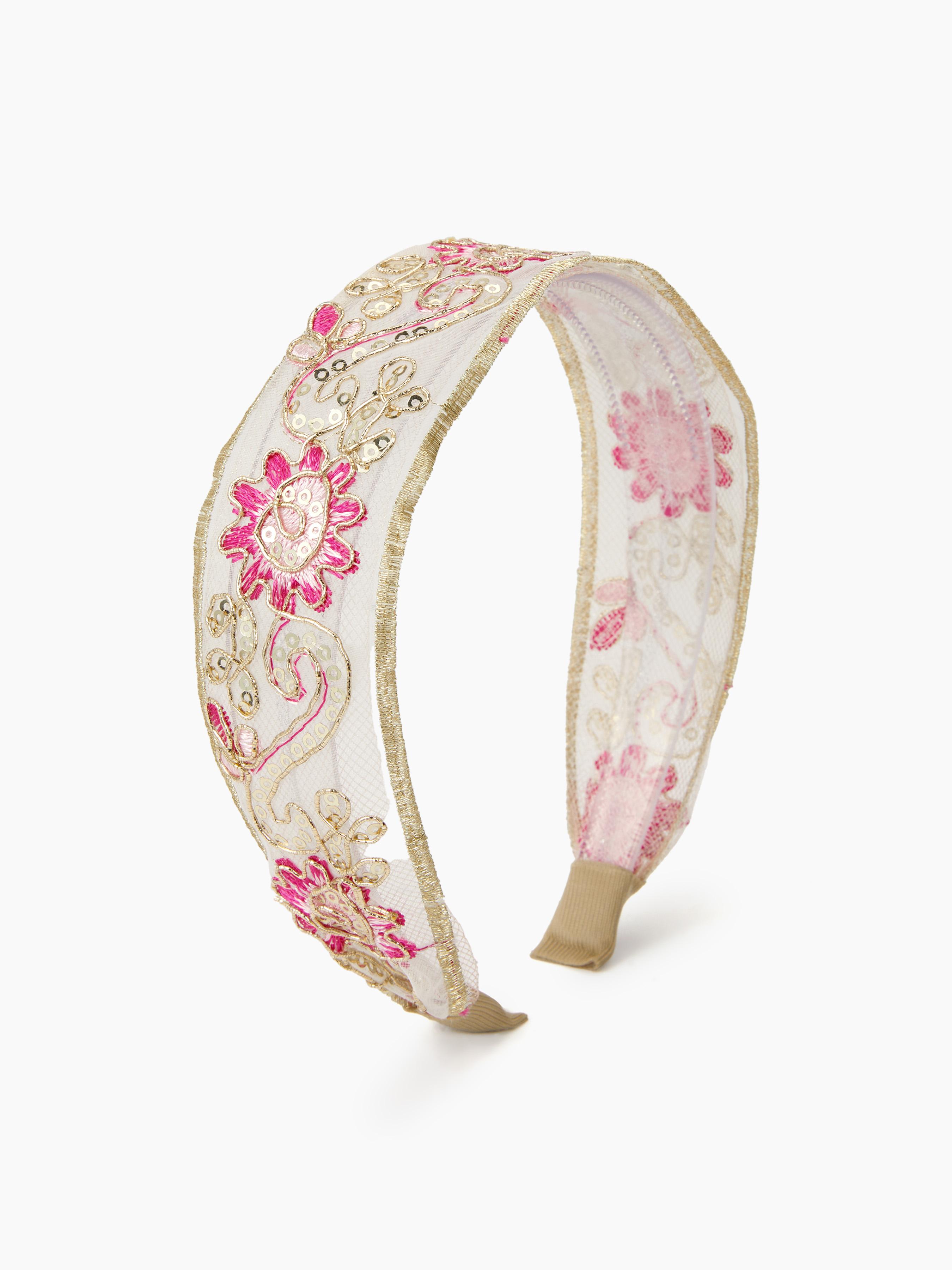 SEQUIN EMBROIDERED HEADBAND by CIDER