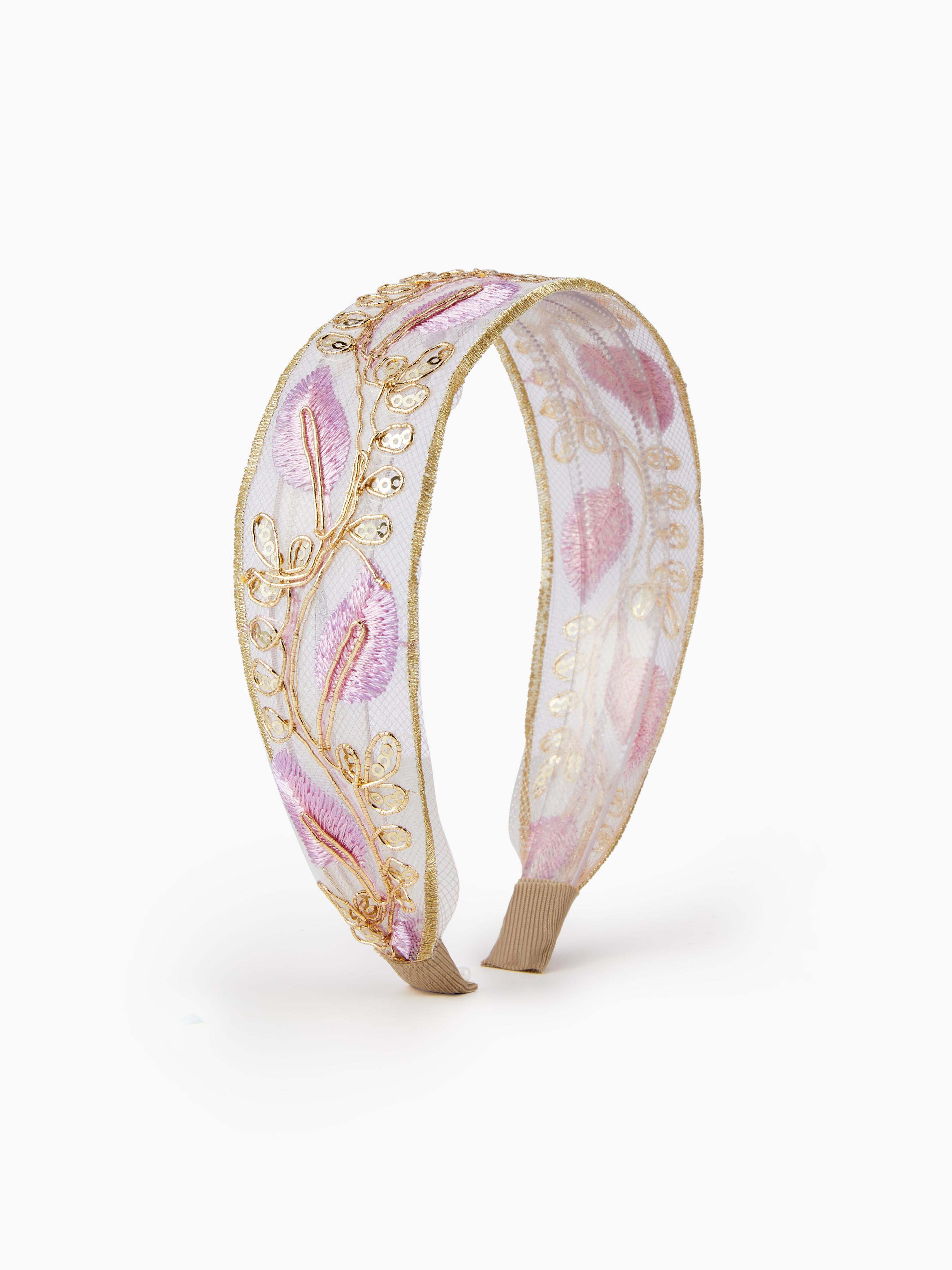 SEQUIN EMBROIDERED HEADBAND by CIDER