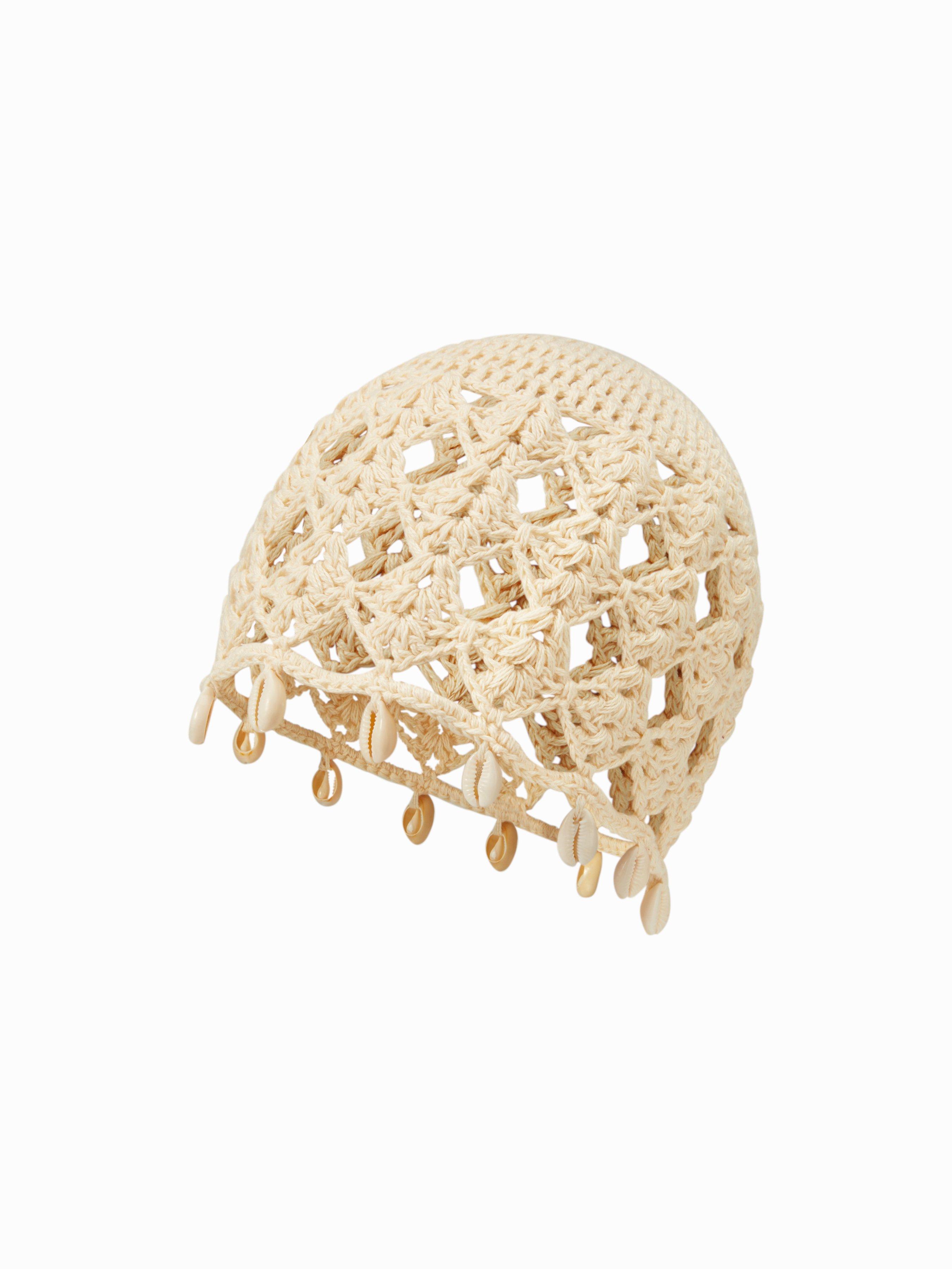 SHELL DECOR KNITTED HAT by CIDER