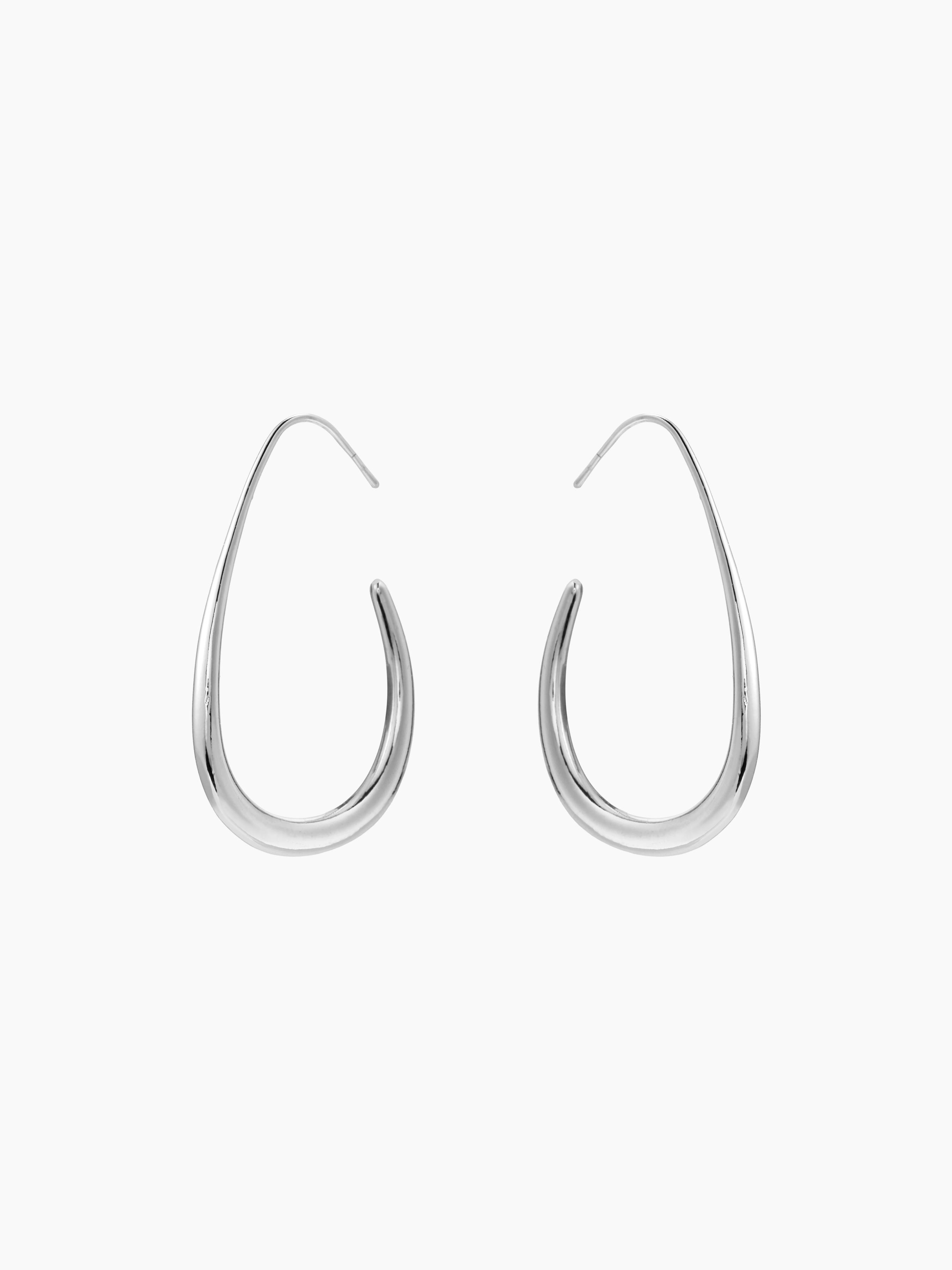 SLIM OVAL DESIGN  HOOP EARRINGS by CIDER