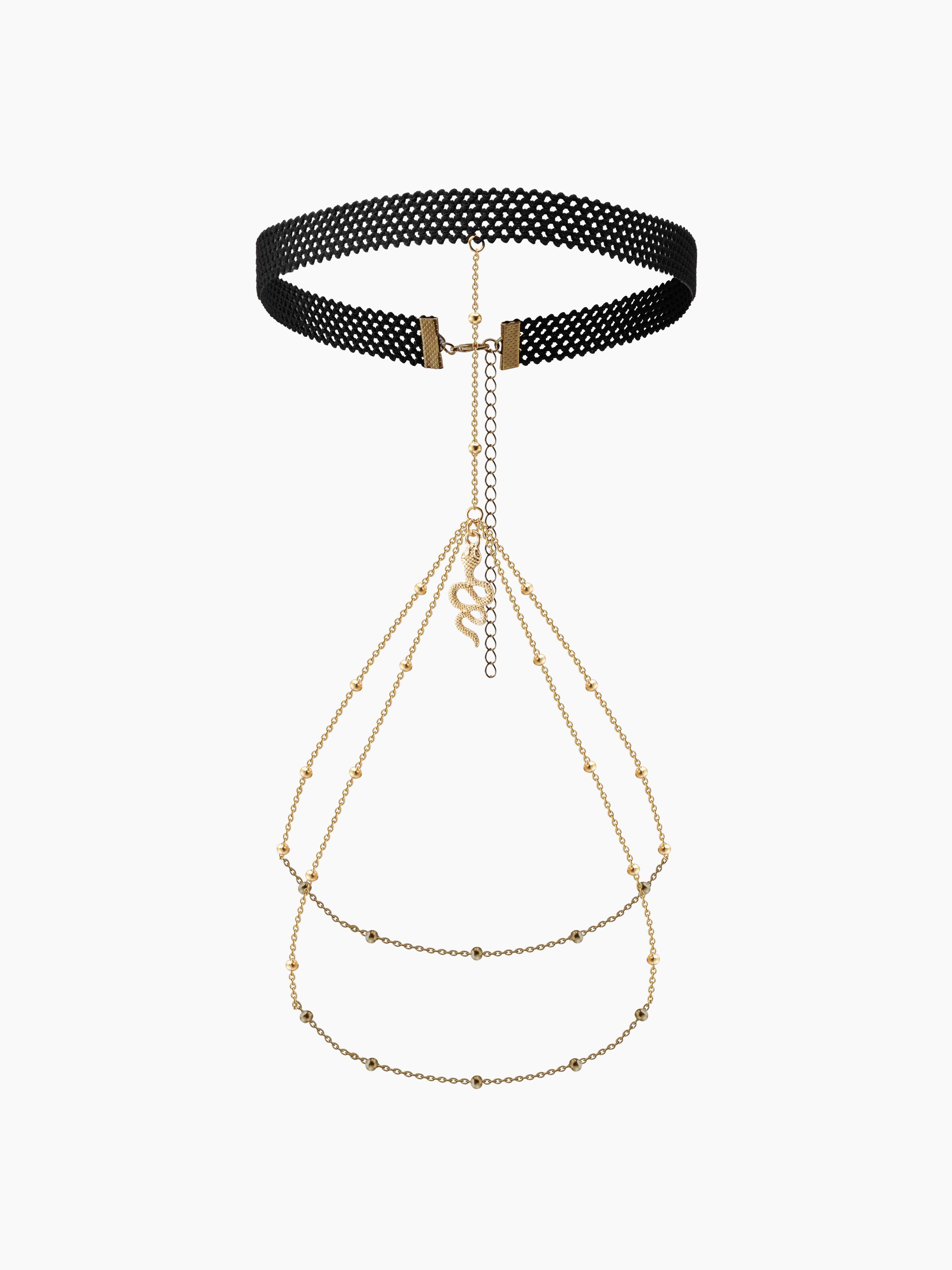 SNAKE DESIGN MULTI-LAYERED THIGH CHAIN by CIDER