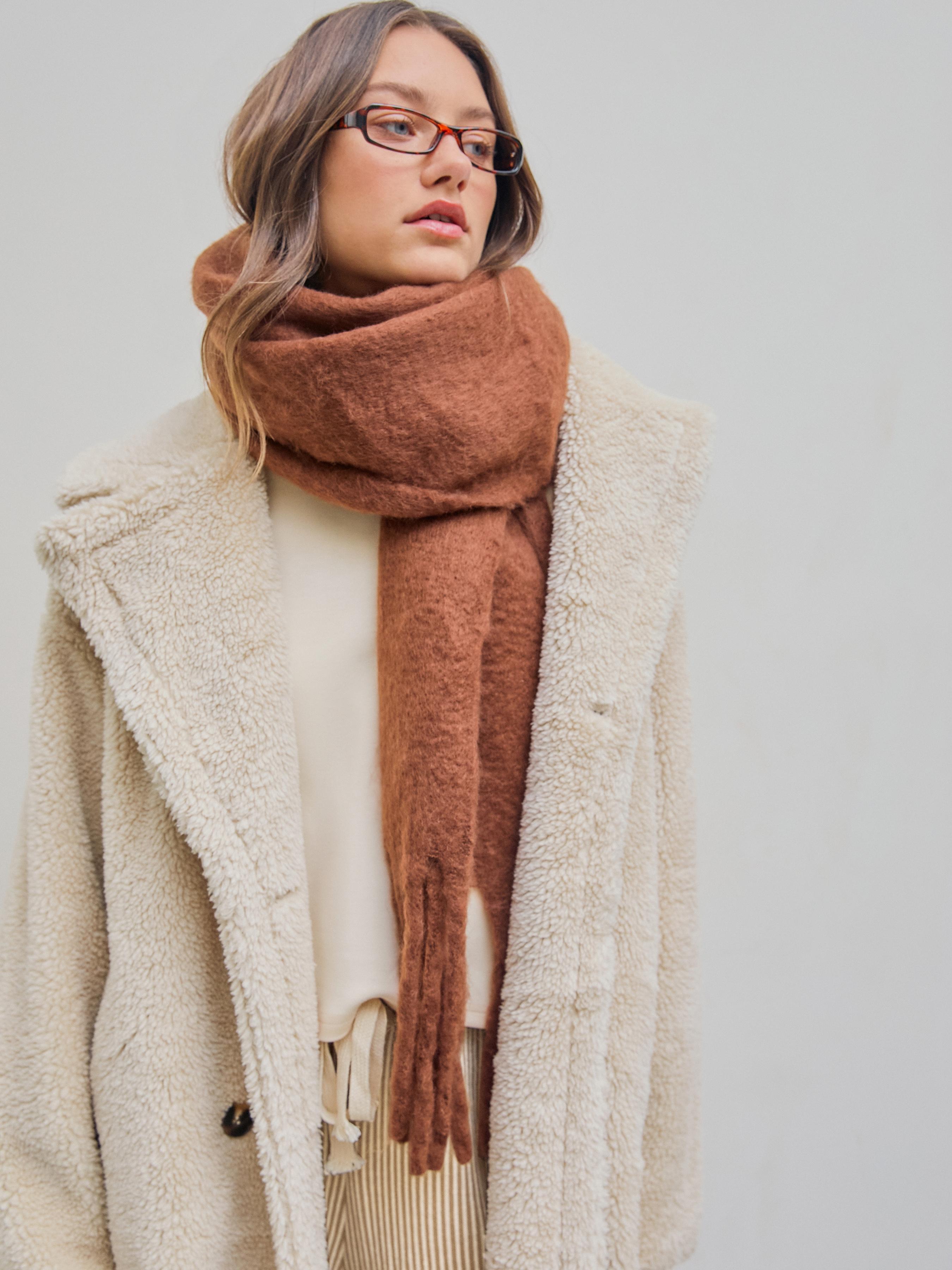 SOLID TASSEL SCARF by CIDER