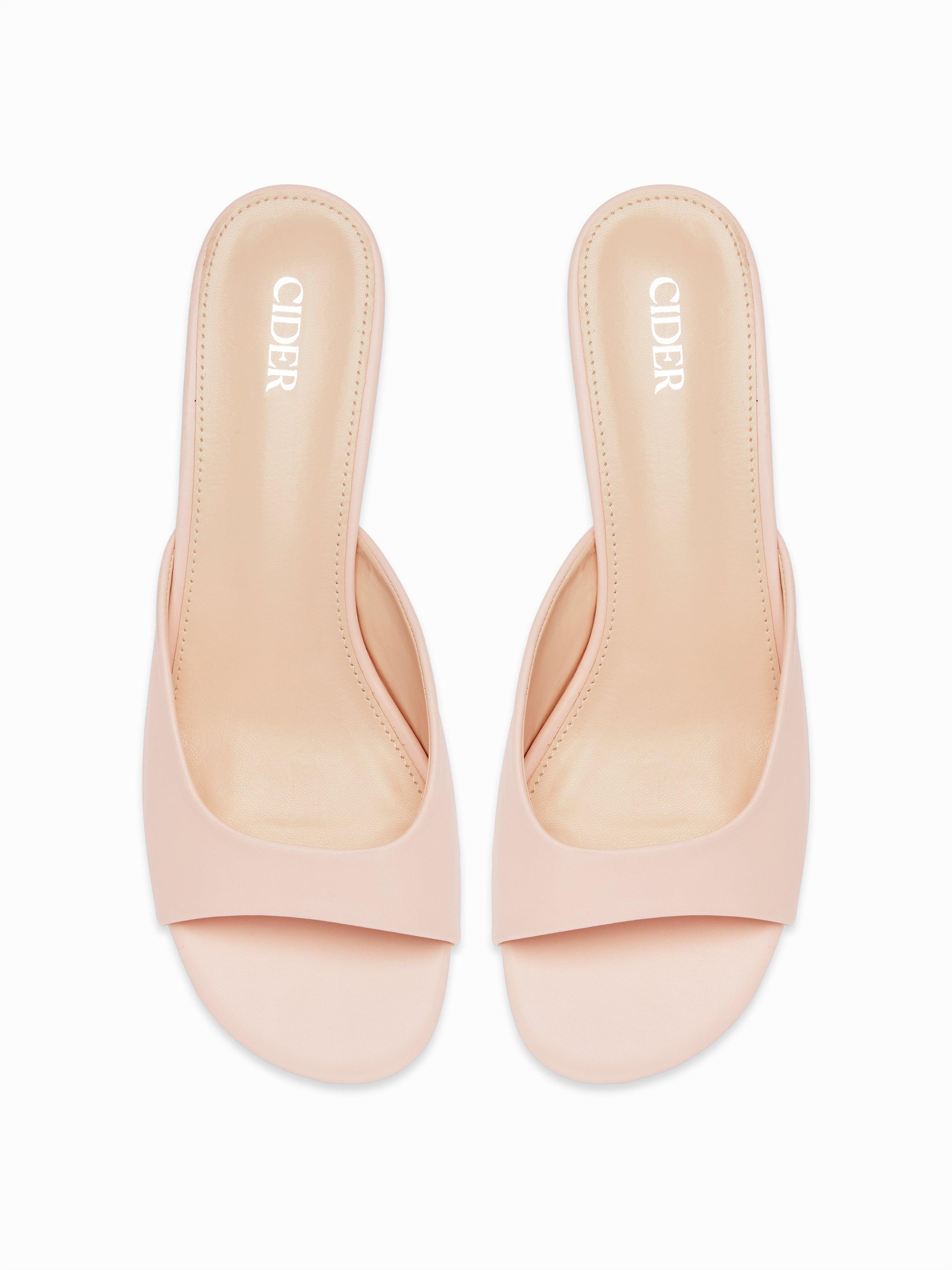 SQUARE TOE CHUNKY HEELED SANDALS by CIDER