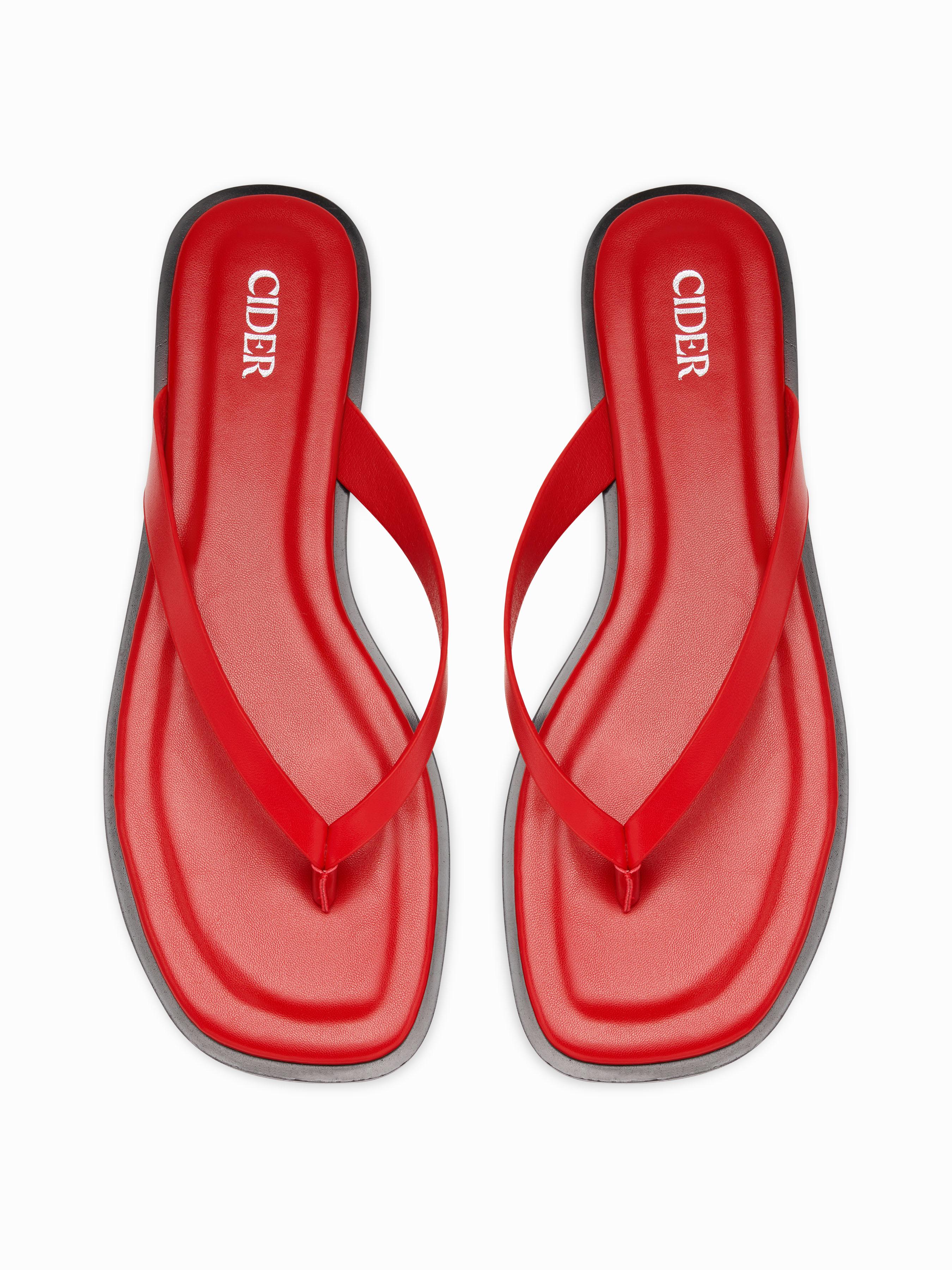 SQUARE TOE FLIP-FLOP SLIPPERS by CIDER