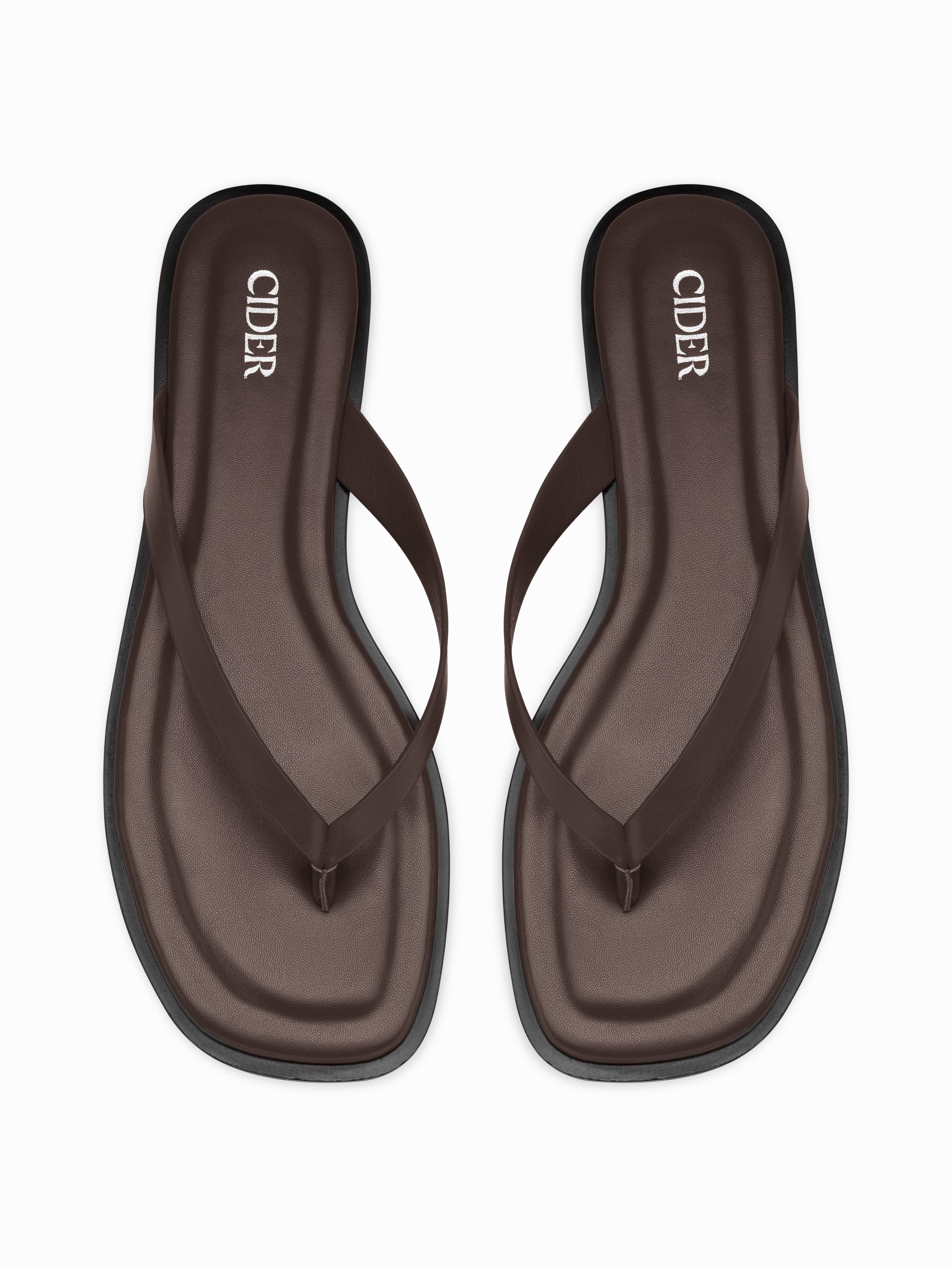 SQUARE TOE FLIP-FLOP SLIPPERS by CIDER