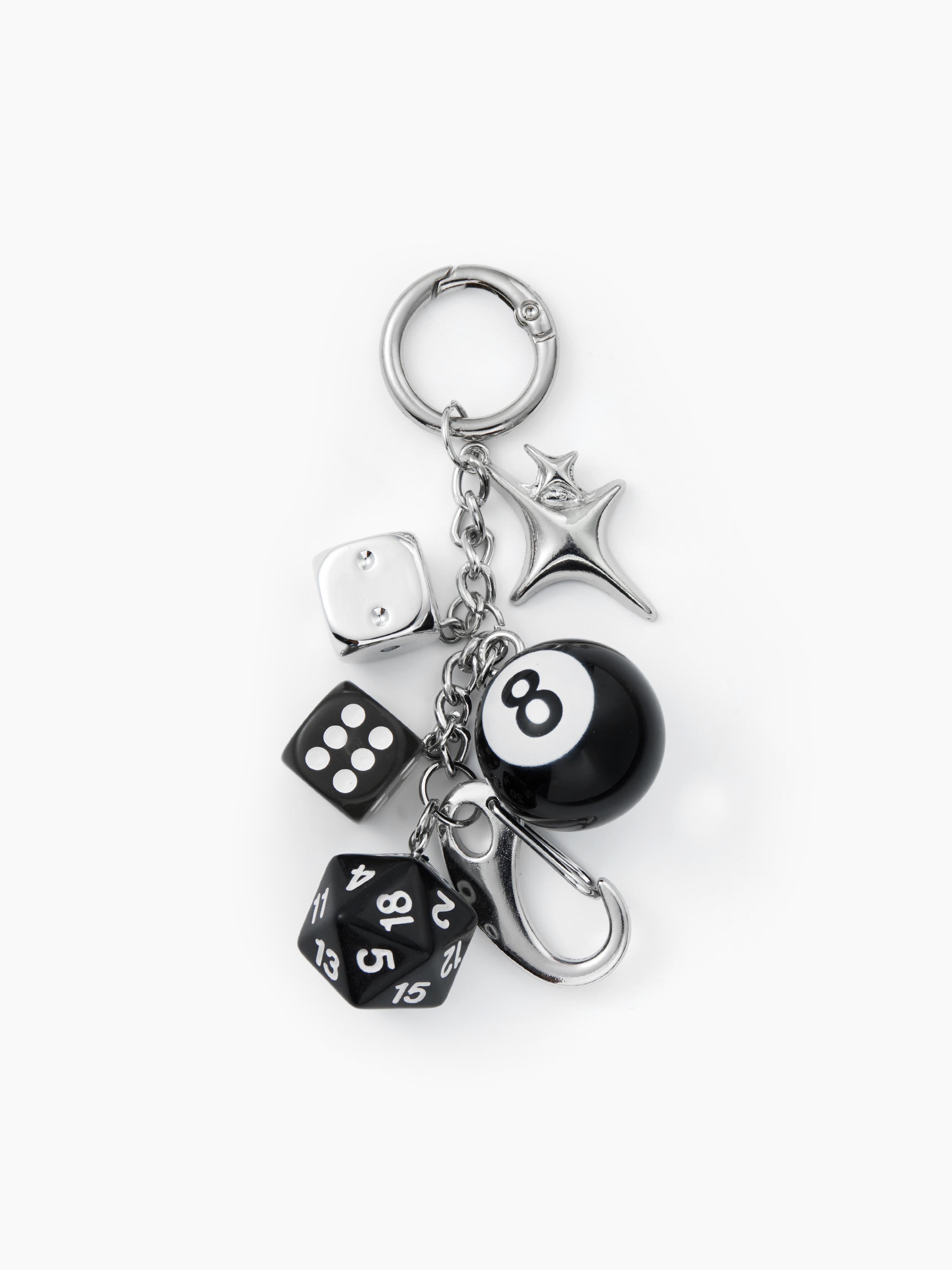 STAR & DICE & NUMBER BALL PMMA KEYCHAIN by CIDER