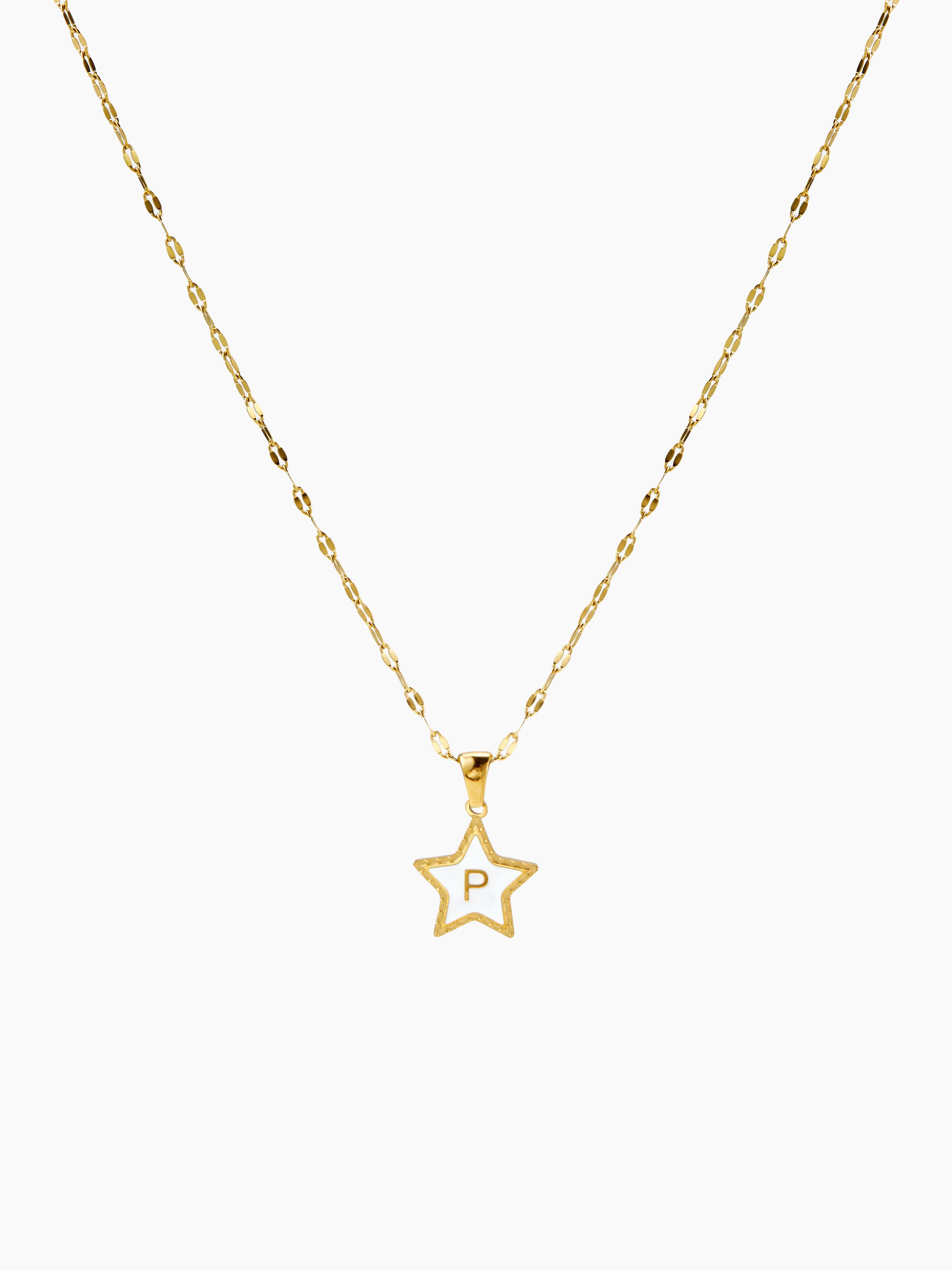 STAR & LETTER PENDANT NECKLACE by CIDER